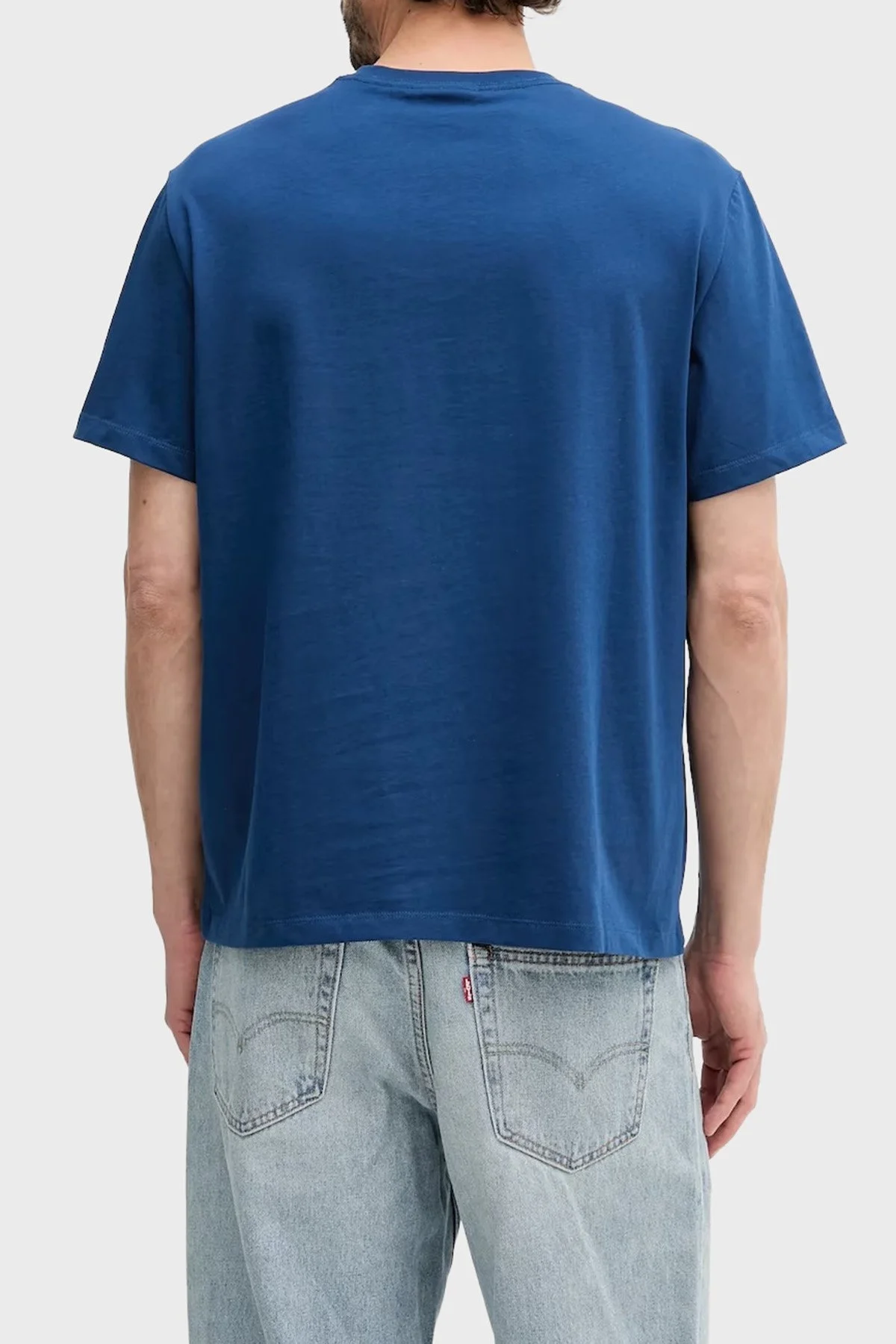 Calvin Klein Pamuklu Loose Fit Bisiklet Yaka Logolu LV04RB862GC3I Erkek T Shirt LV04RB862G C3I LACİVERT - 2