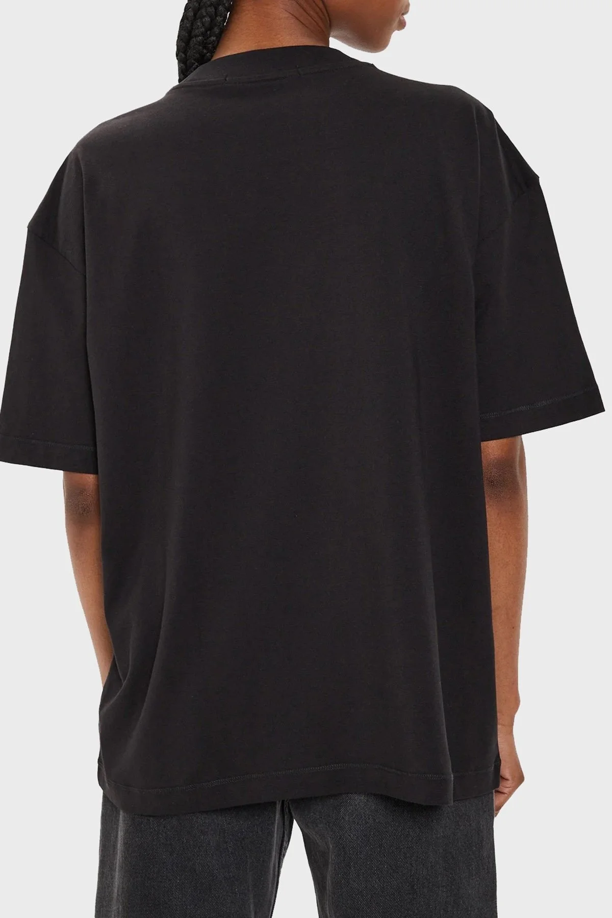 Calvin Klein Pamuklu Loose Fit J20J223561BEH Bayan T Shirt J20J223561 BEH SİYAH - 2