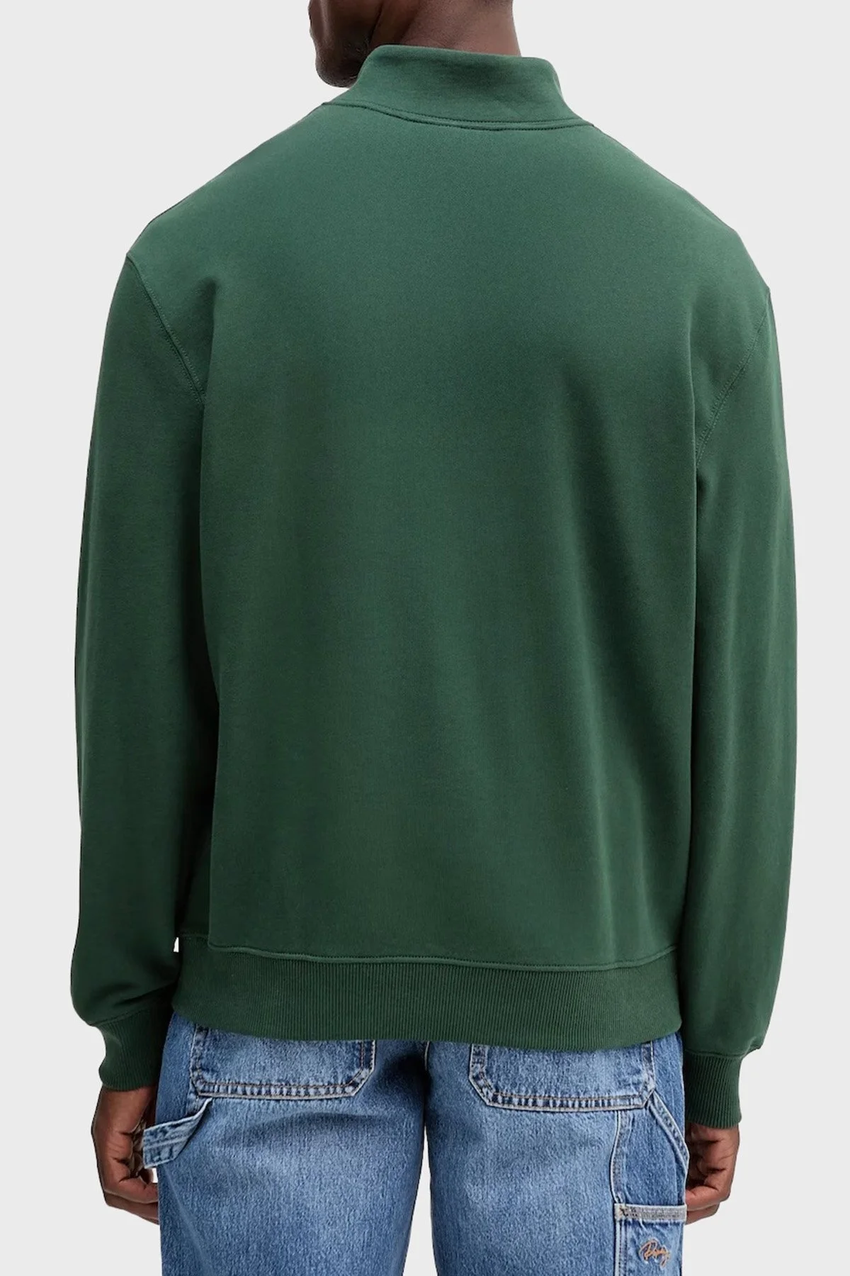 Calvin Klein Pamuklu Loose Fit Yarım Fermuarlı Dik Yaka LV04RD244GLLG Erkek Sweat LV04RD244G LLG YEŞİL - 2