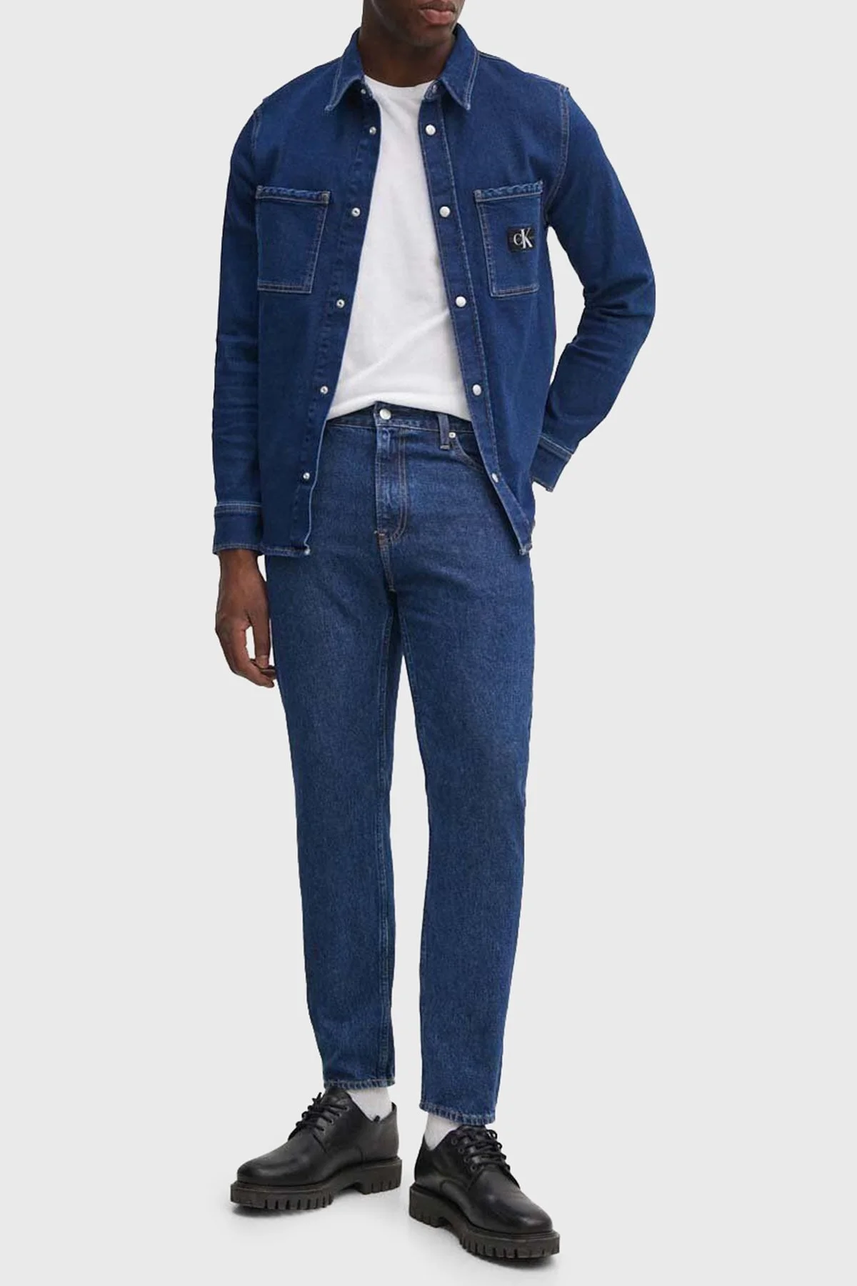 Calvin Klein Pamuklu Normal Bel Dad Jeans J30J3258831BJ Erkek Kot Pantolon J30J325883 1BJ LACİVERT - 1