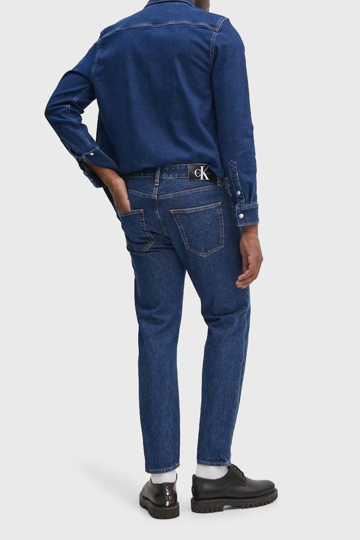 Calvin Klein Pamuklu Normal Bel Dad Jeans J30J3258831BJ Erkek Kot Pantolon J30J325883 1BJ LACİVERT - 2