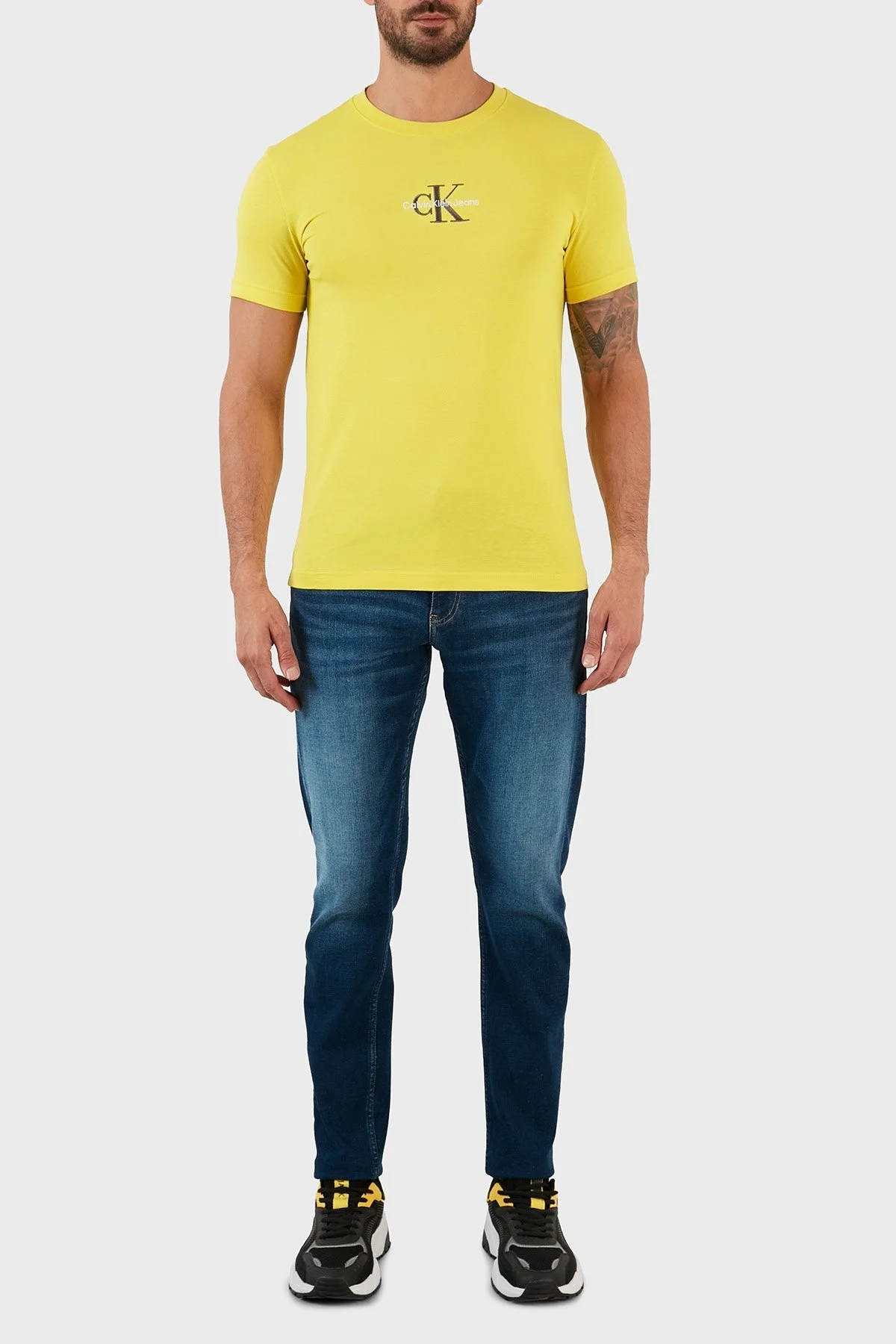 Calvin Klein Pamuklu Normal Bel Slim Fit Dar Paça Jeans Erkek Kot Pantolon J30J321462 1BJ LACİVERT - 1