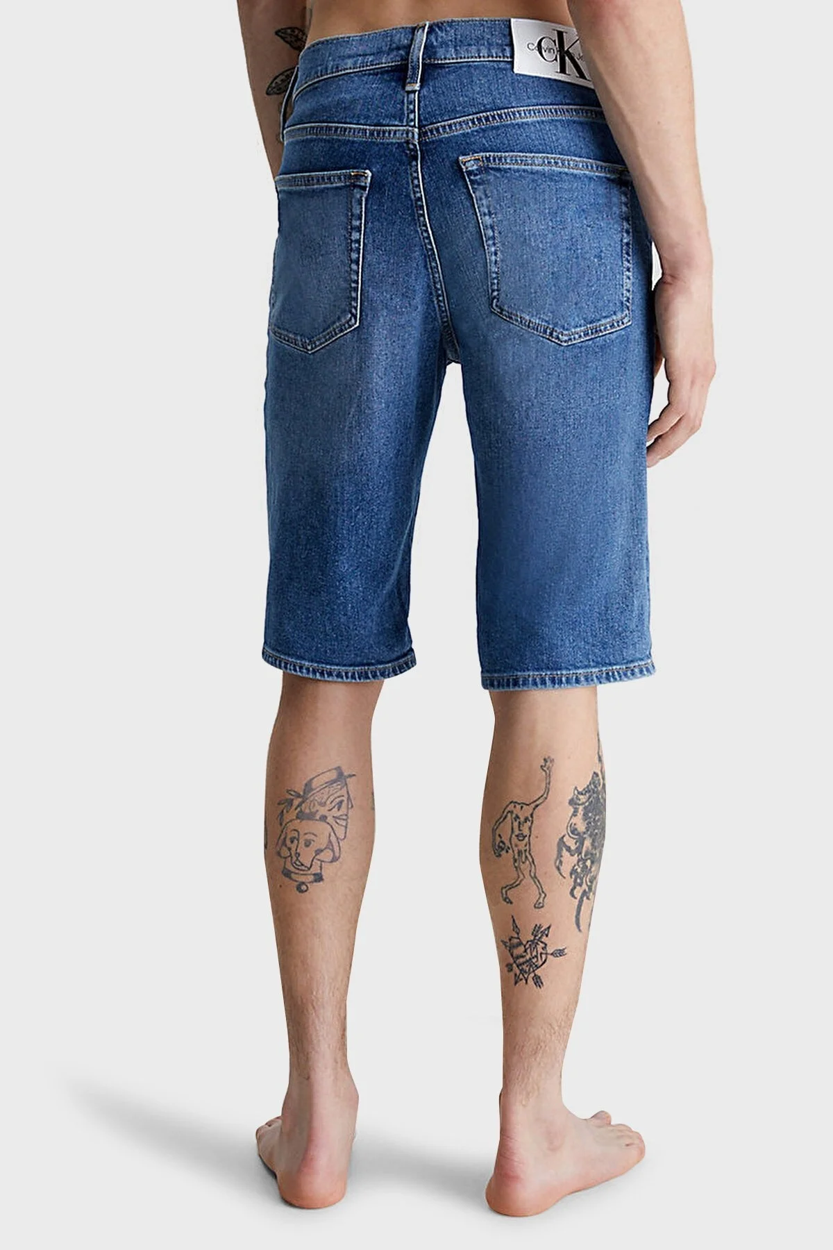 Calvin Klein Pamuklu Normal Bel Slim Fit Denim Erkek Short J30J322784 1A4 MAVİ - 3