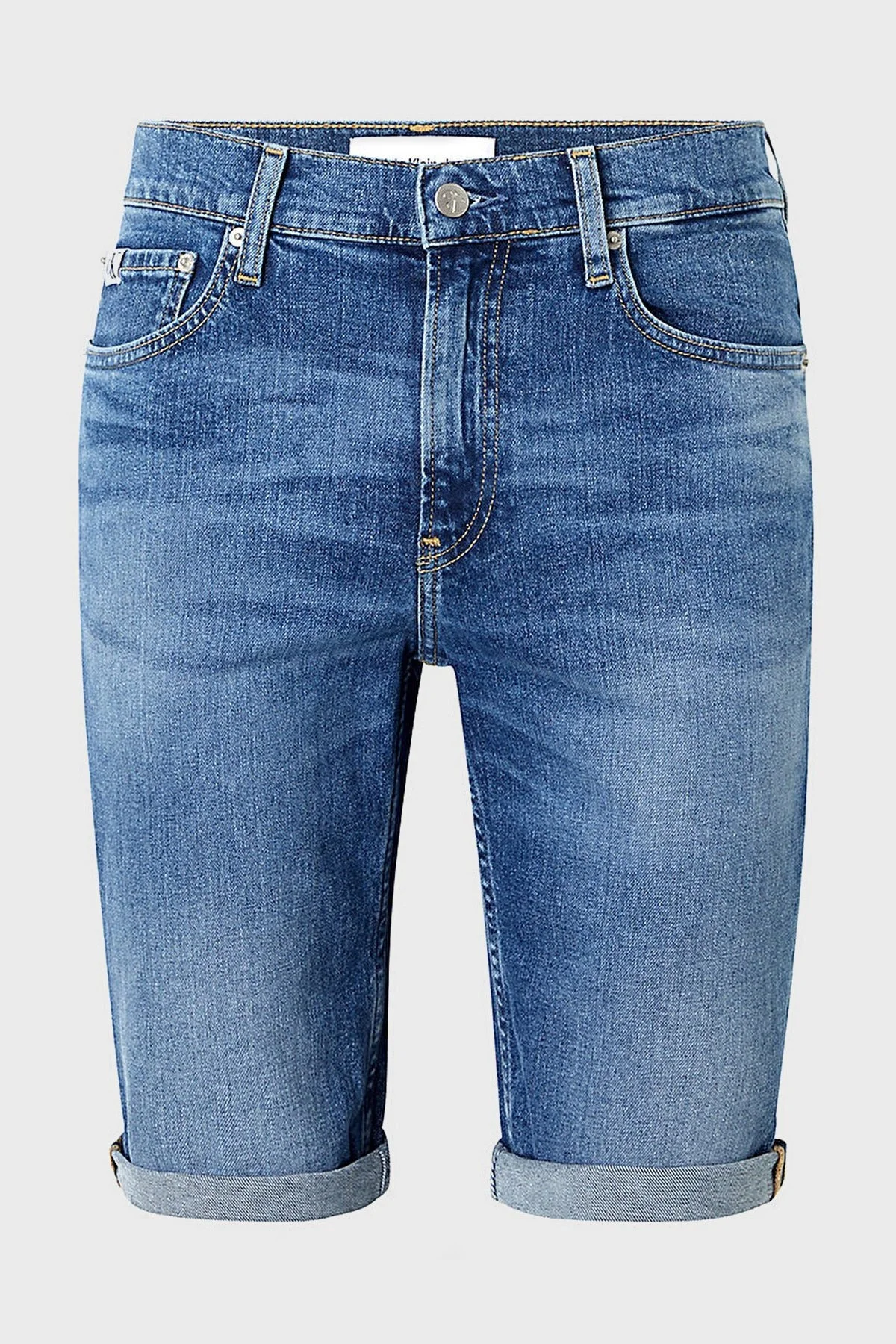 Calvin Klein Pamuklu Normal Bel Slim Fit Denim Erkek Short J30J322784 1A4 MAVİ - 5