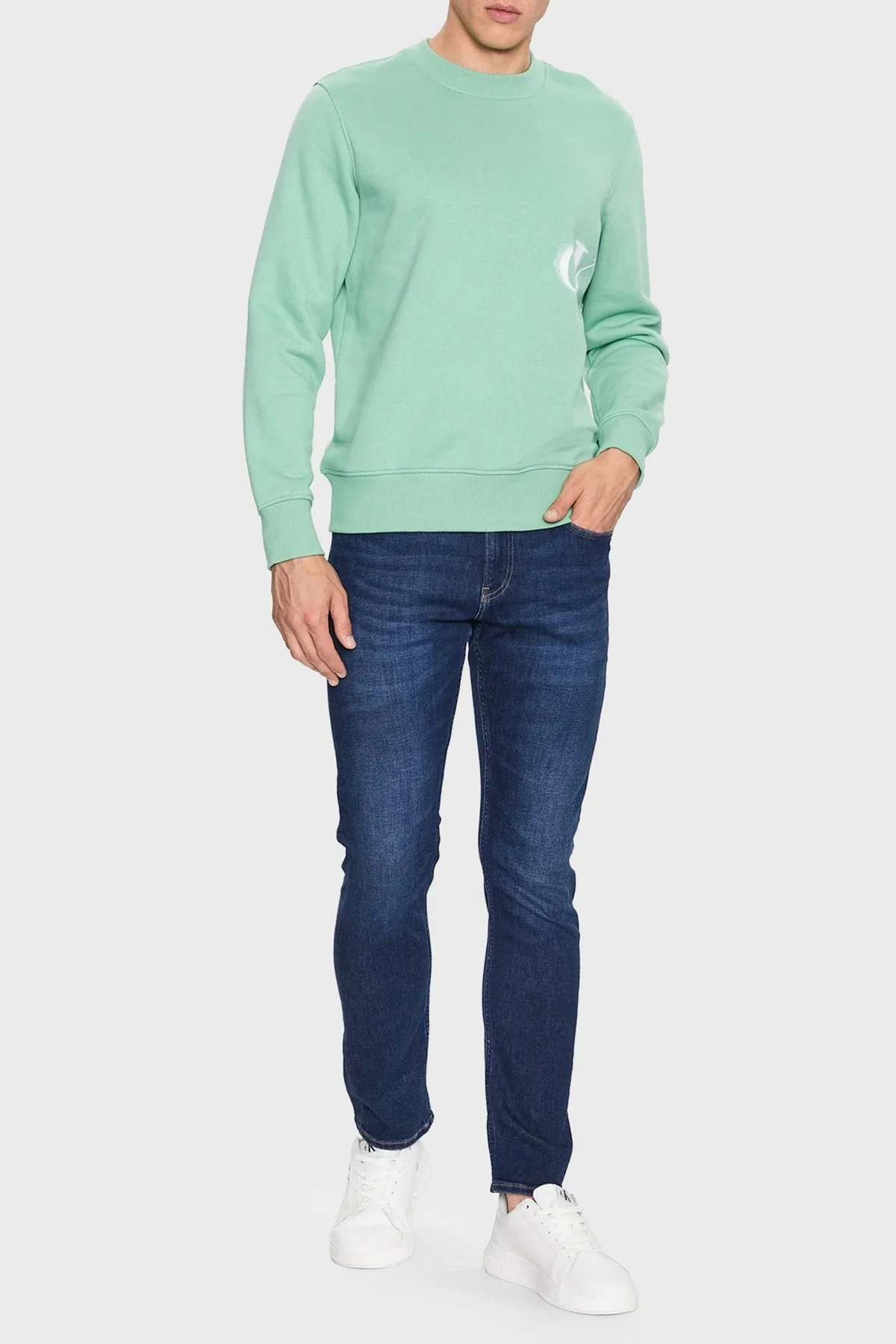 Calvin Klein Jeans Erkek Kot Pantolon J30J323384 1BJ MAVİ - 3