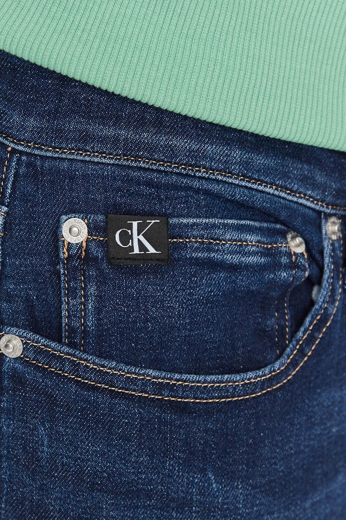 Calvin Klein Jeans Erkek Kot Pantolon J30J323384 1BJ MAVİ - 4