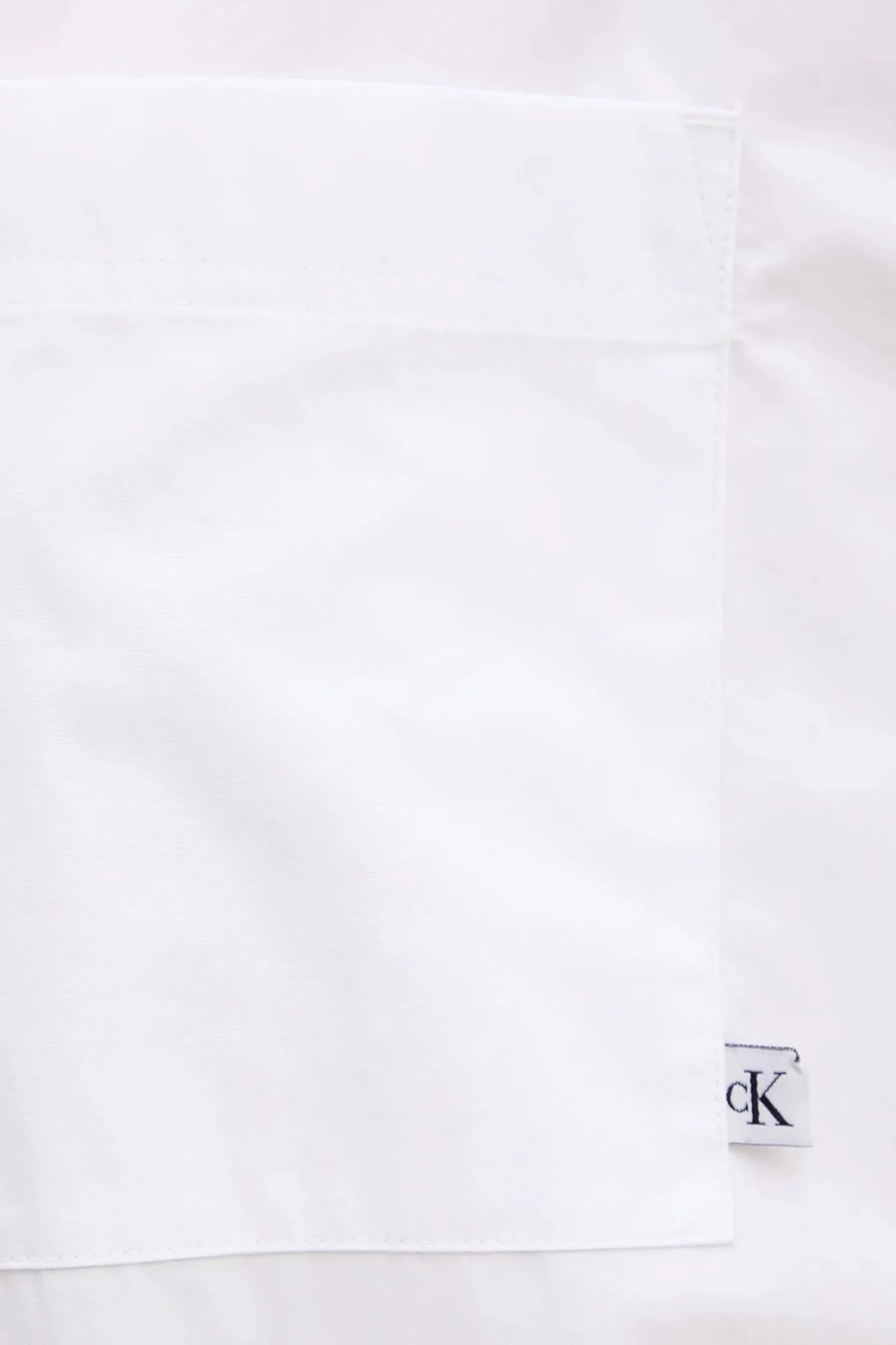 Calvin Klein Pamuklu Oversize Fit Cepli Mini Gömlek LV047C022GYAA Bayan Elbise LV047C022G YAA BEYAZ - 5