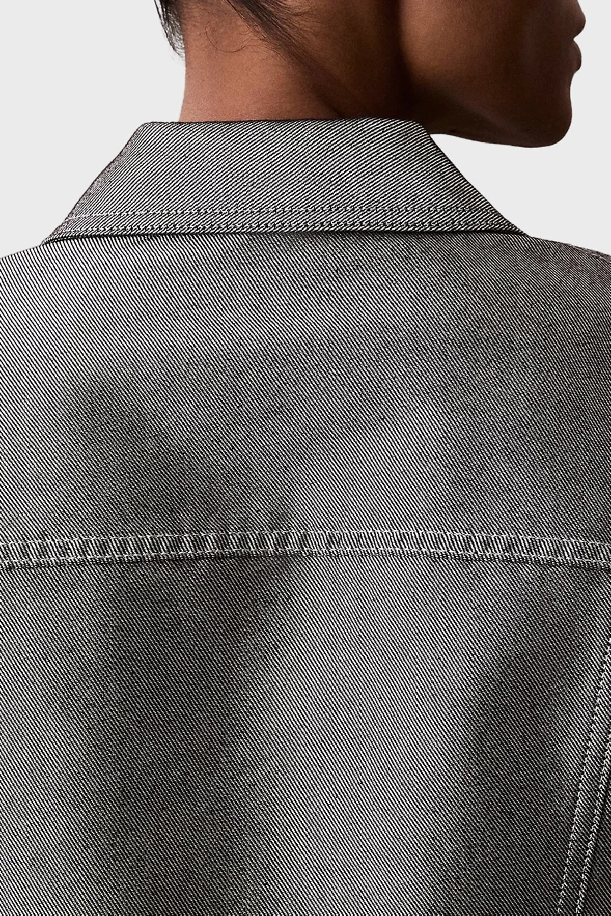 Calvin Klein Pamuklu Parlak Denim Bomber LV047E715G3UF Bayan Ceket LV047E715G 3UF MAVİ - 5