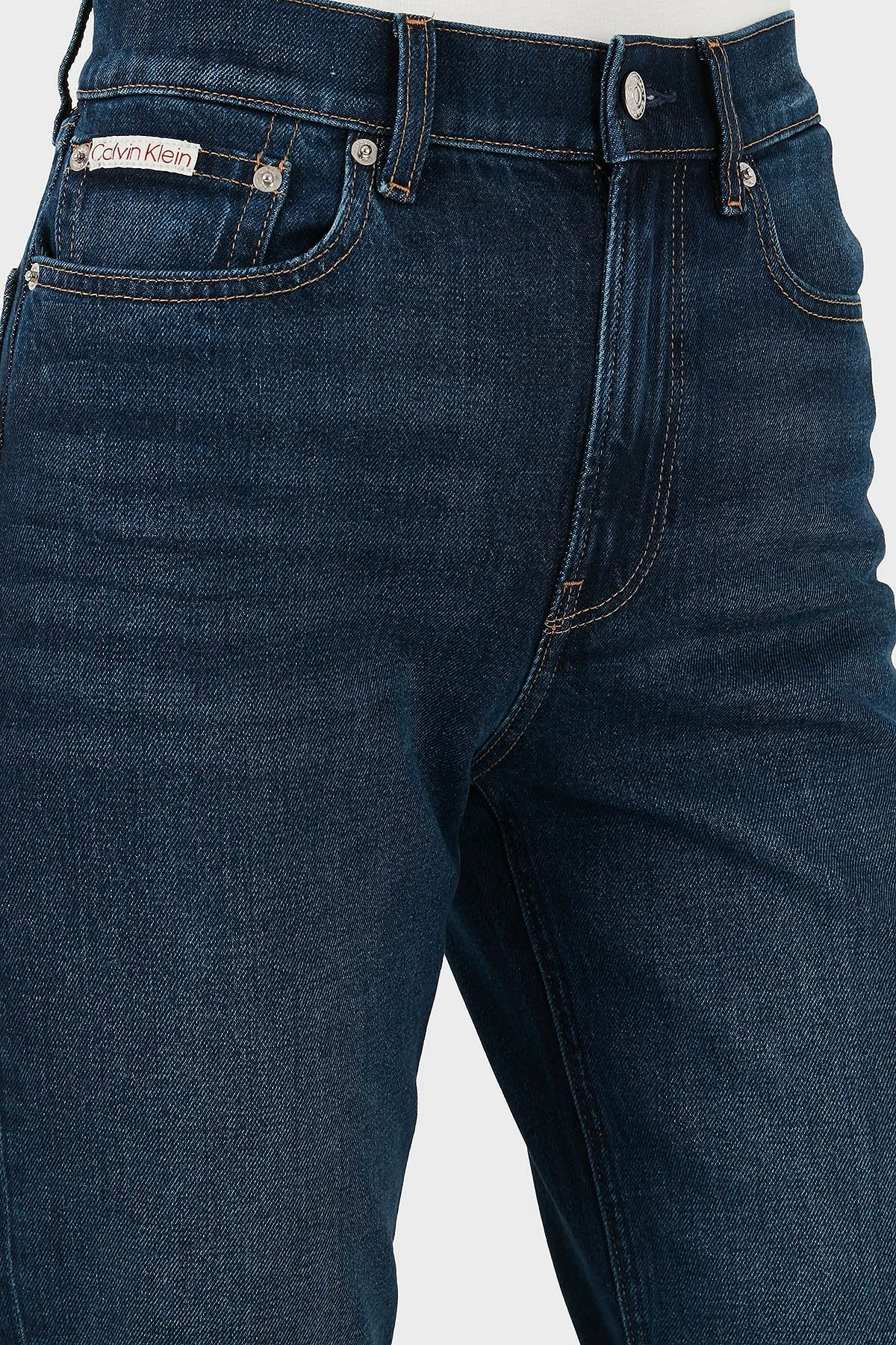 Calvin Klein Pamuklu Regula Fit Yüksek Bel Düz Paça Jeans LV047D842G30W Bayan Kot Pantolon LV047D842G 30W LACİVERT - 6