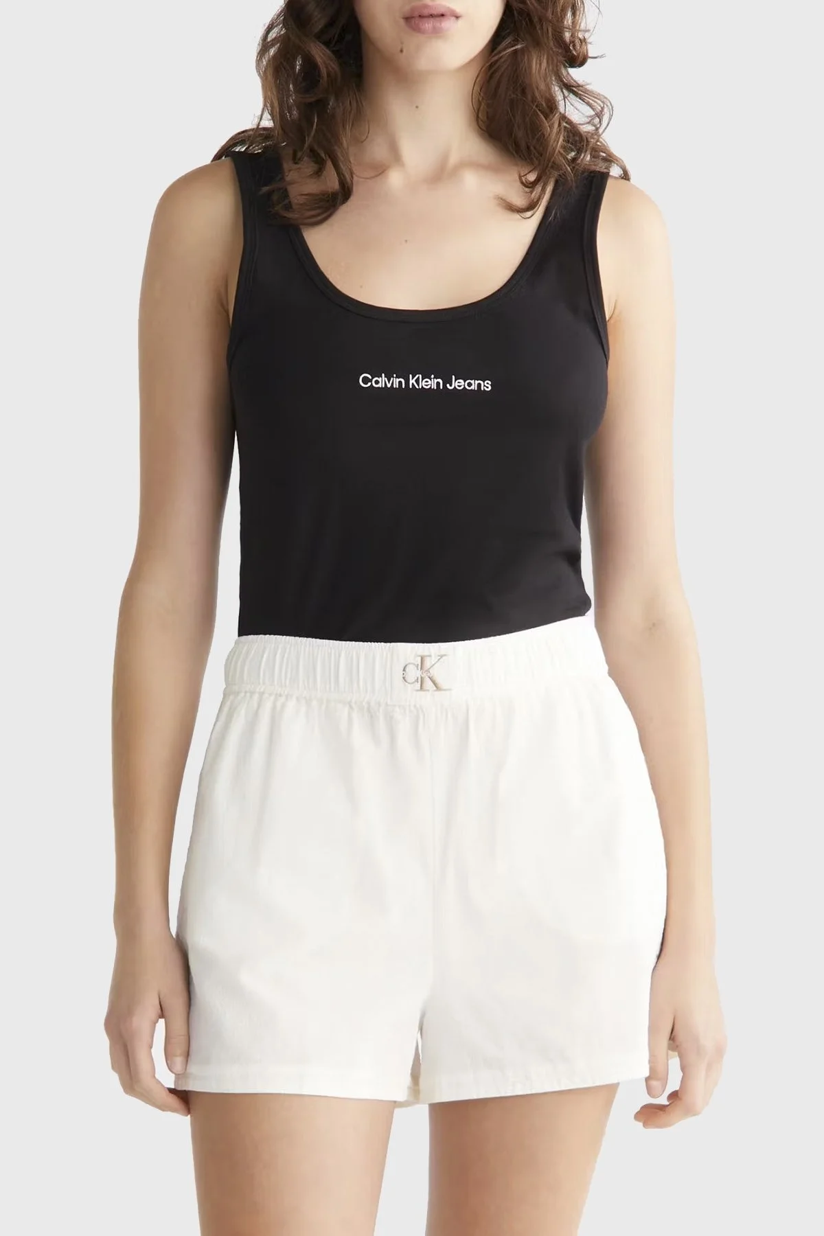 Calvin Klein Pamuklu Regular Fit Askılı J20J221064BEH Bayan Top J20J221064 BEH SİYAH - 1