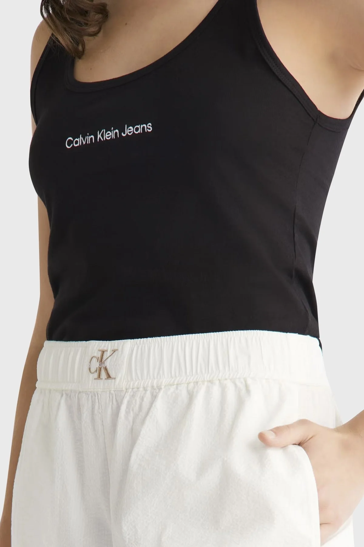 Calvin Klein Pamuklu Regular Fit Askılı J20J221064BEH Bayan Top J20J221064 BEH SİYAH - 4