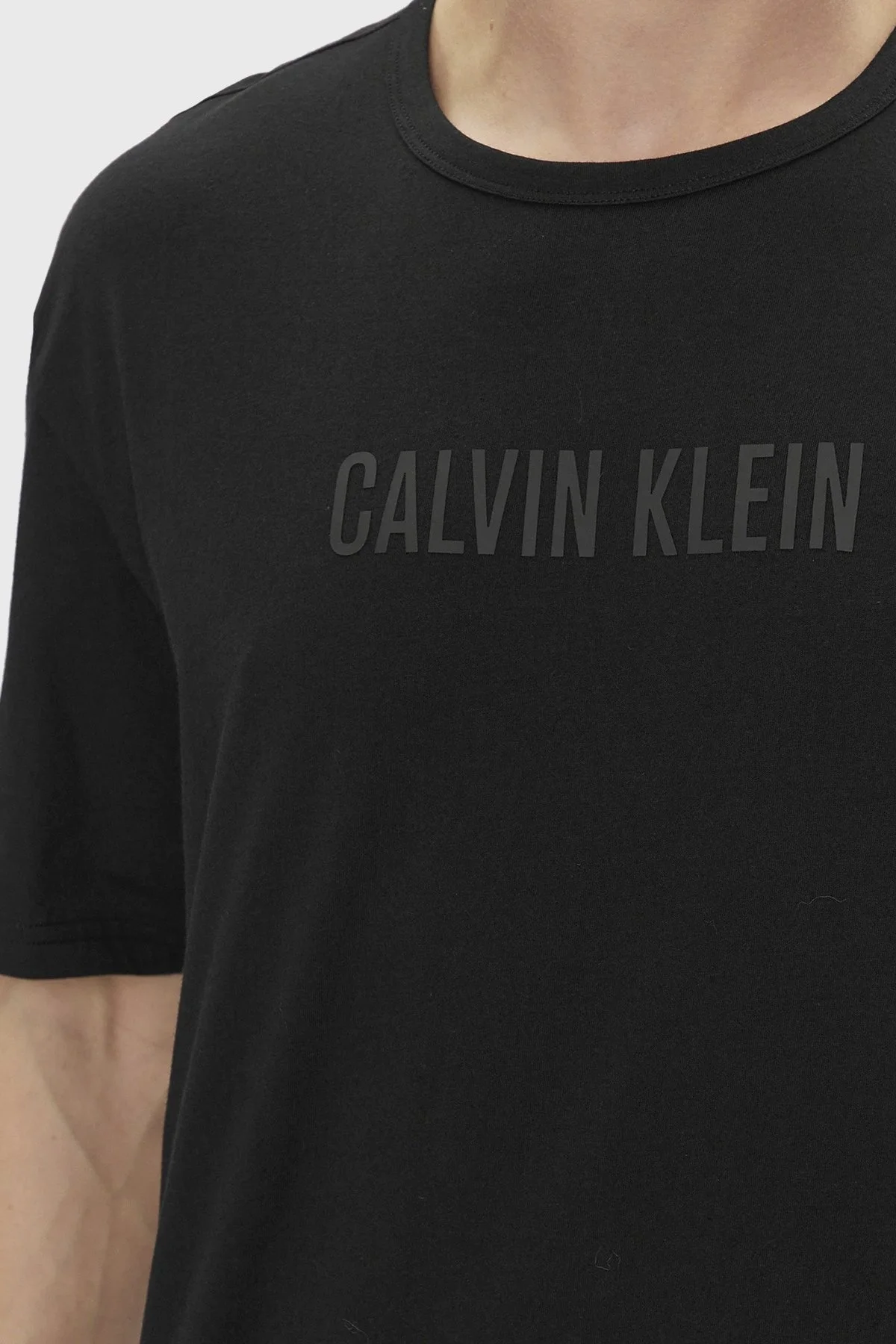 Calvin Klein Pamuklu Regular Fit Bisiklet Yaka 000NM2567EUB1 Erkek T Shirt 000NM2567E UB1 SİYAH - 4