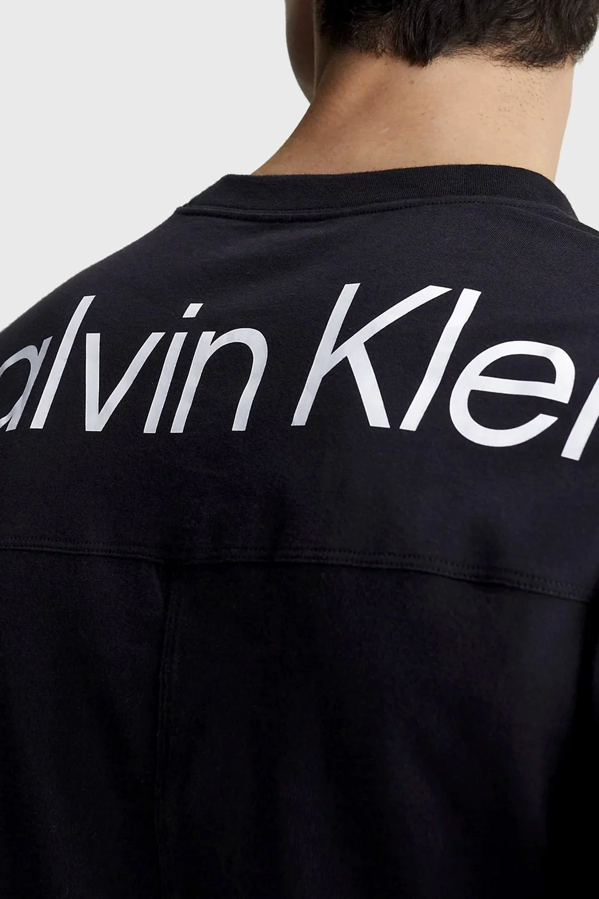 Calvin Klein Pamuklu Regular Fit Bisiklet Yaka 00GMS4K174BAE Erkek T Shirt 00GMS4K174 BAE SİYAH - 4