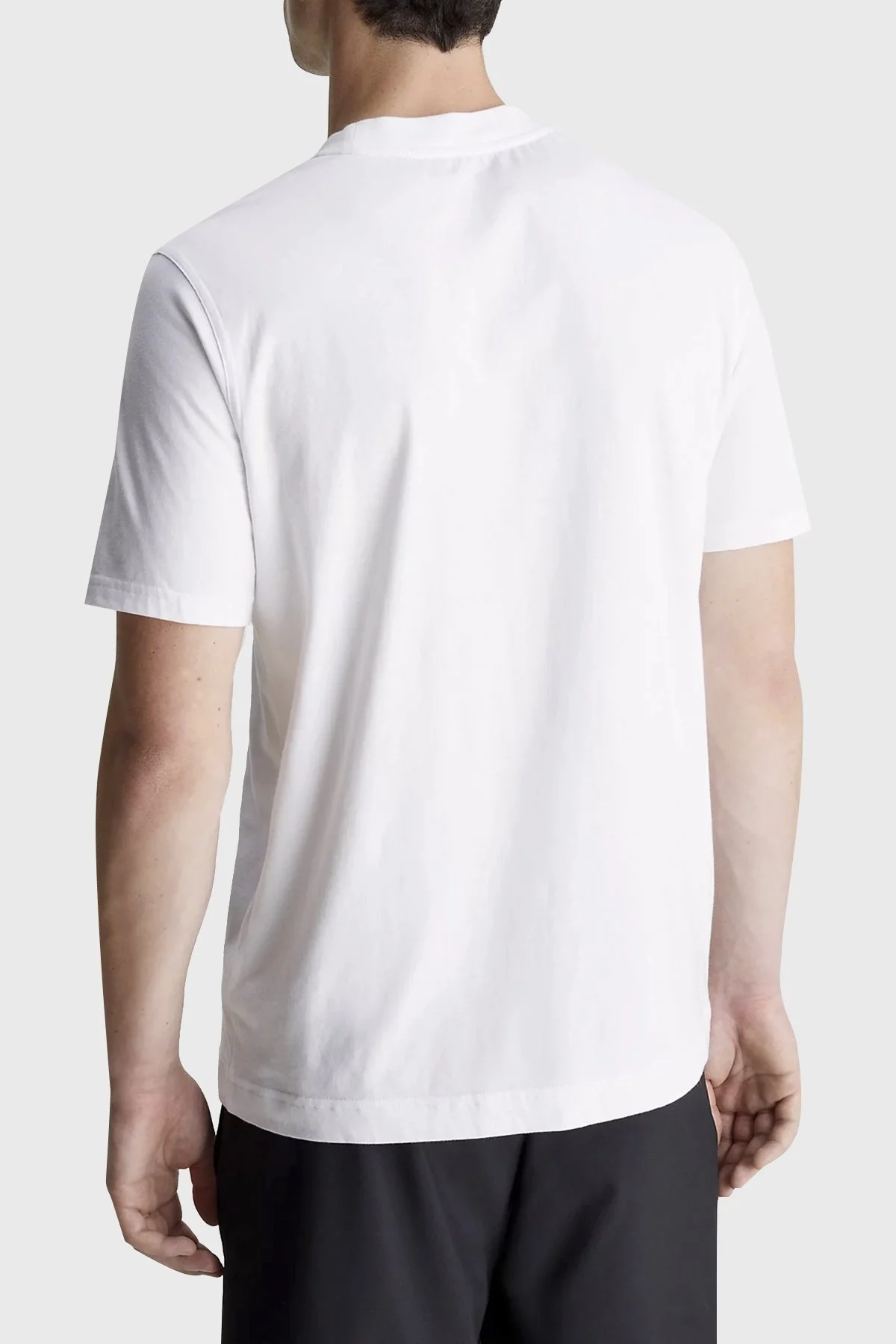 Calvin Klein Pamuklu Regular Fit Bisiklet Yaka 00GMS4K187YAA Erkek T Shirt 00GMS4K187 YAA BEYAZ - 2