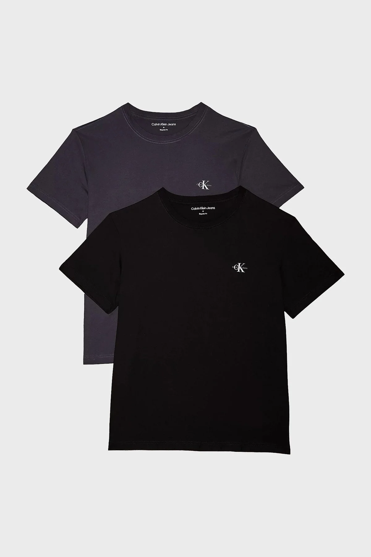 Calvin Klein Pamuklu Regular Fit Bisiklet Yaka 2 Pack J30J3201990GM Erkek T Shirt J30J320199 0GM SİYAH - 7