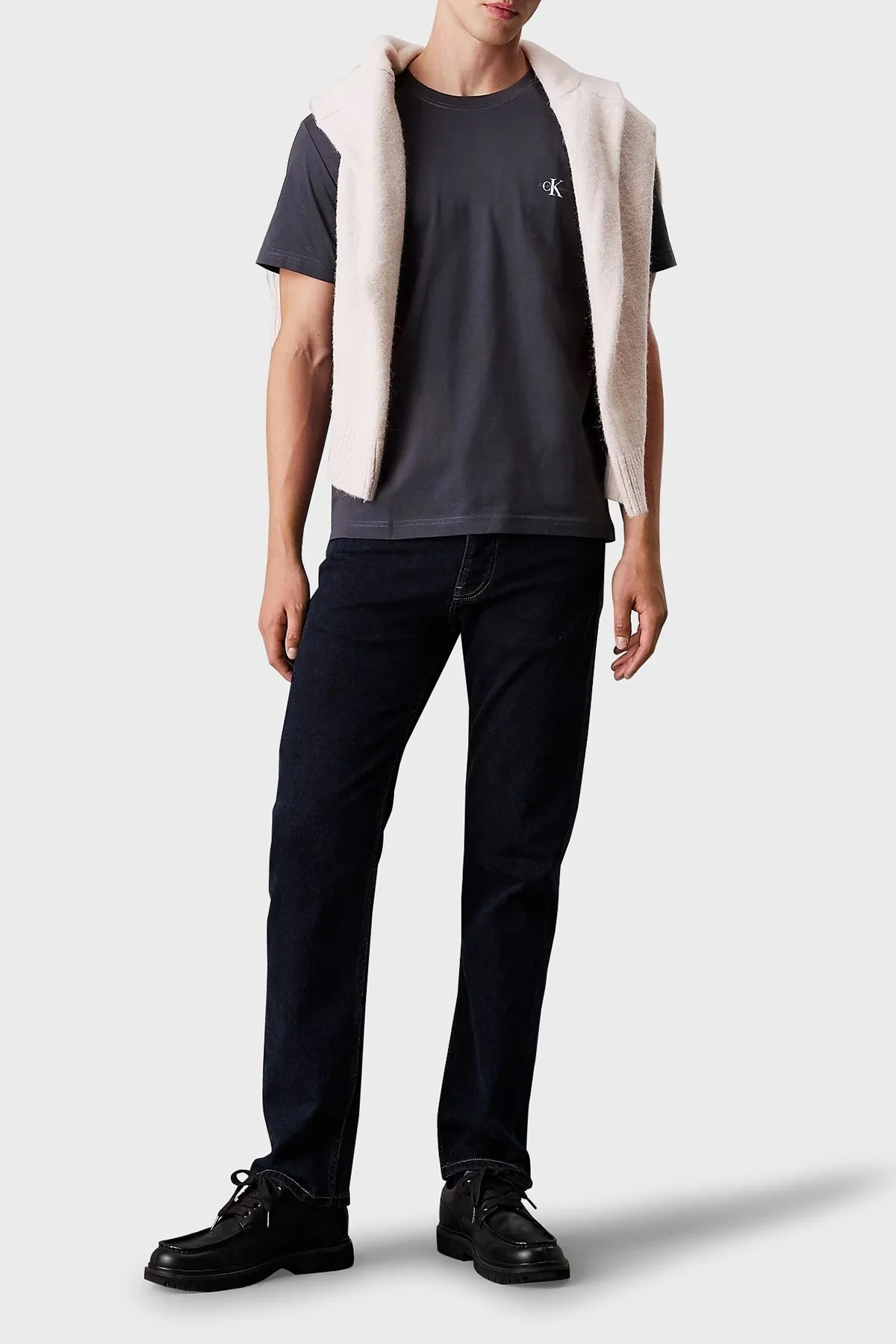 Calvin Klein Pamuklu Regular Fit Bisiklet Yaka 2 Pack J30J3201990GM Erkek T Shirt J30J320199 0GM SİYAH - 11