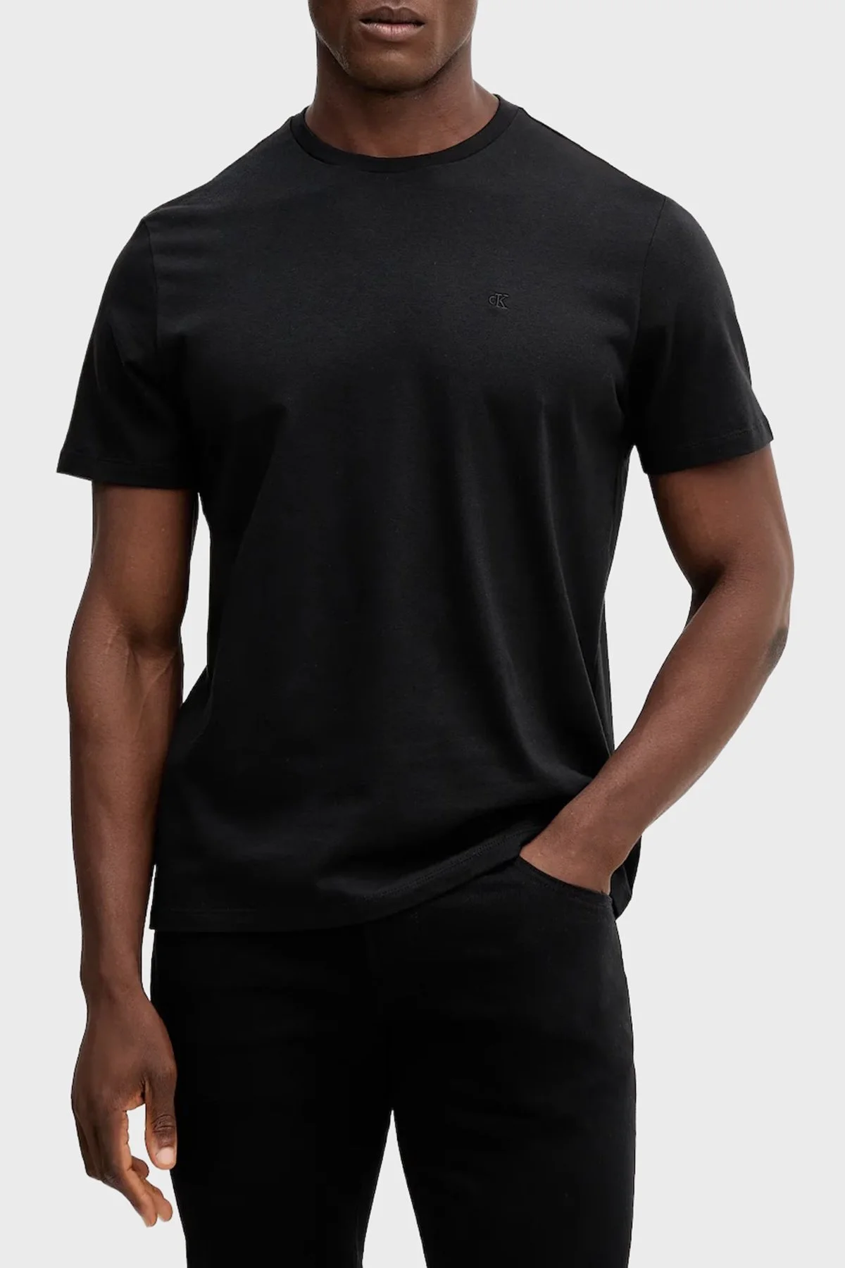 Calvin Klein Pamuklu Regular Fit Bisiklet Yaka 2 Pack LV04RD001G3GE Erkek T Shirt LV04RD001G 3GE SİYAH-BEYAZ - 8