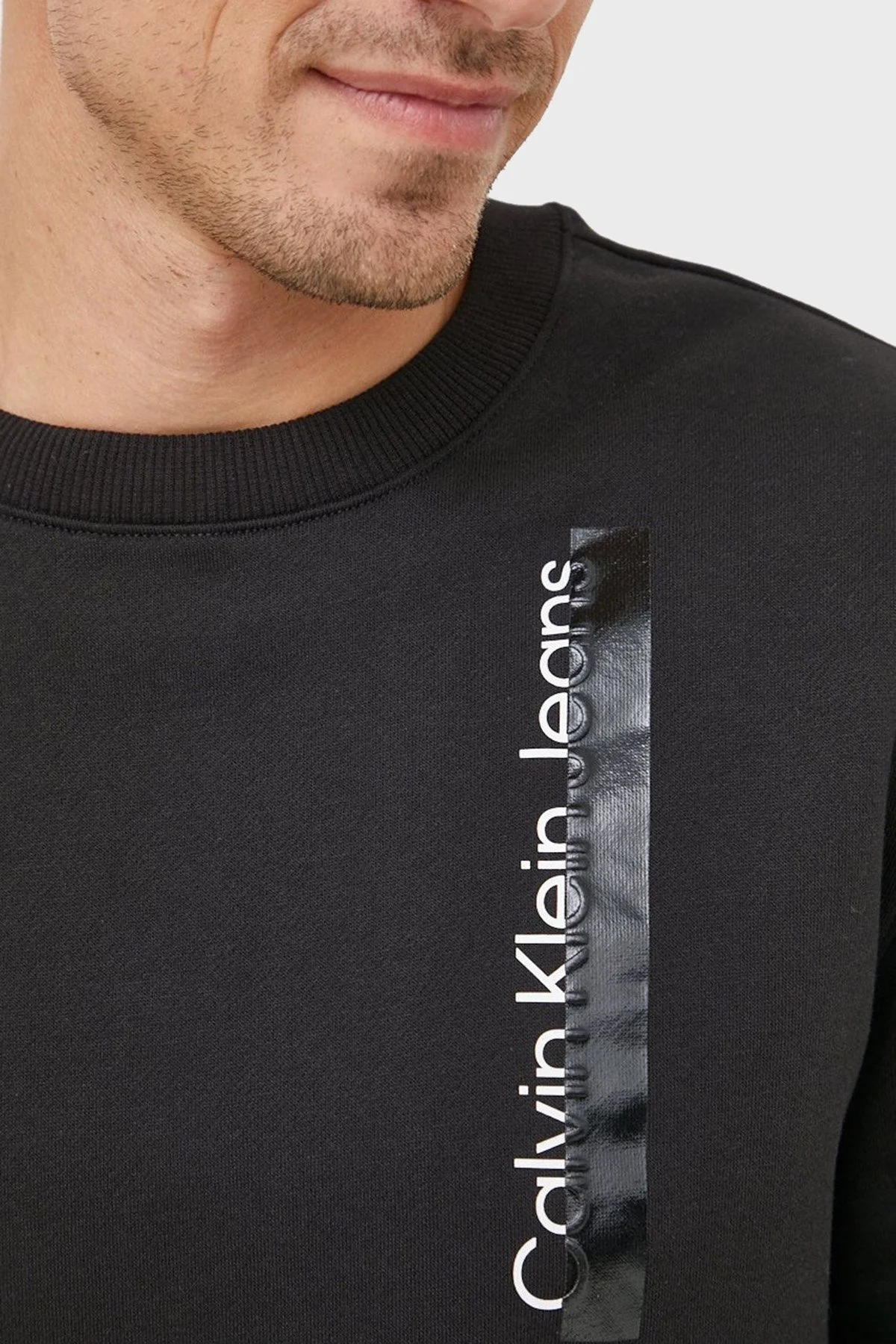 Calvin Klein Pamuklu Regular Fit Bisiklet Yaka Erkek Sweat J30J322210 BEH SİYAH - 2