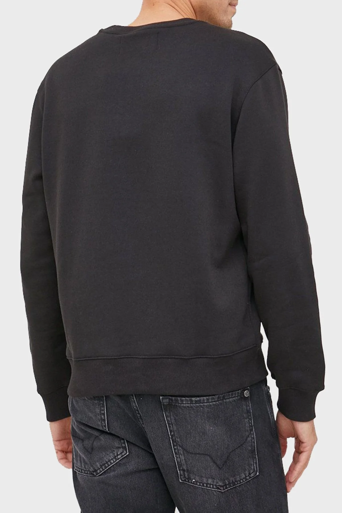 Calvin Klein Pamuklu Regular Fit Bisiklet Yaka Erkek Sweat J30J322210 BEH SİYAH - 4