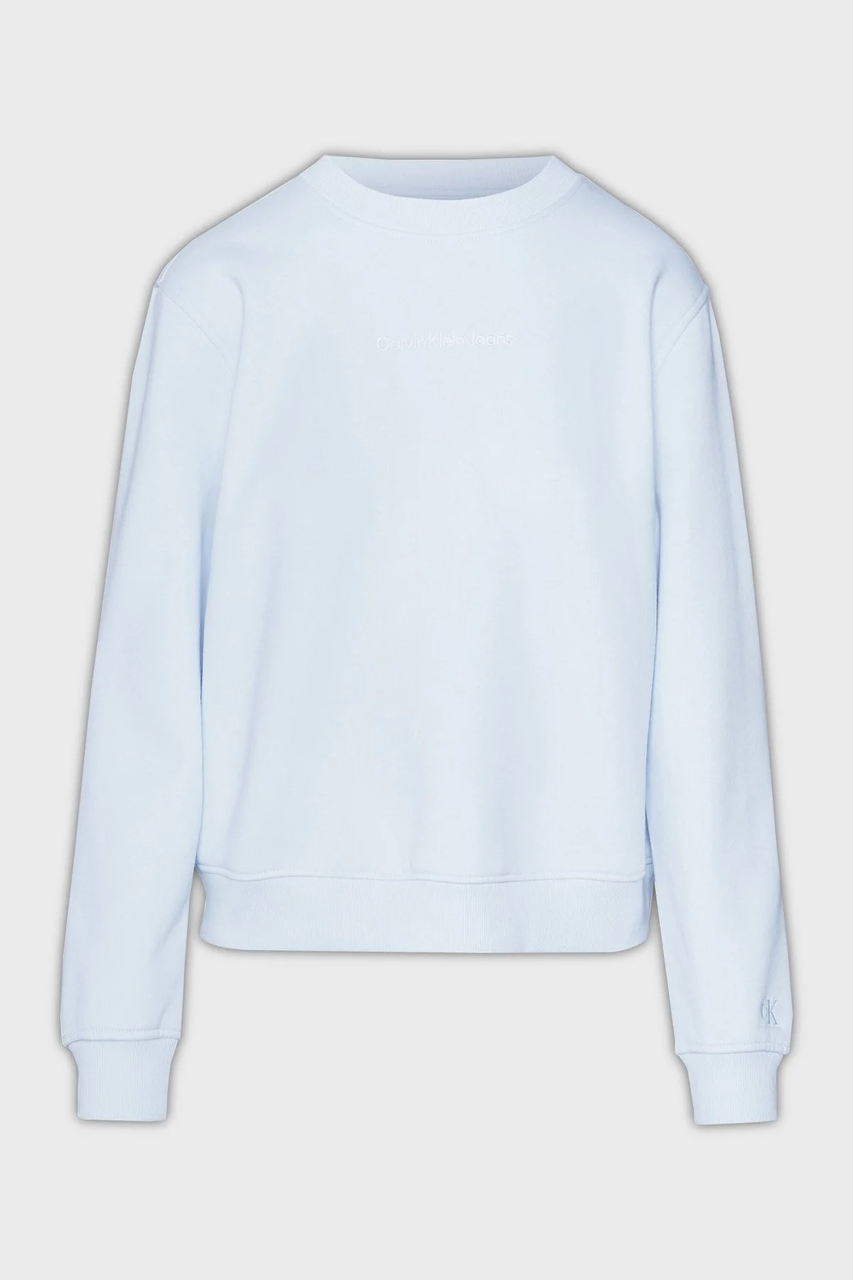 Calvin Klein Pamuklu Regular Fit Bisiklet Yaka J20J222548CYR Bayan Sweat J20J222548 CYR AÇIK MAVİ - 5