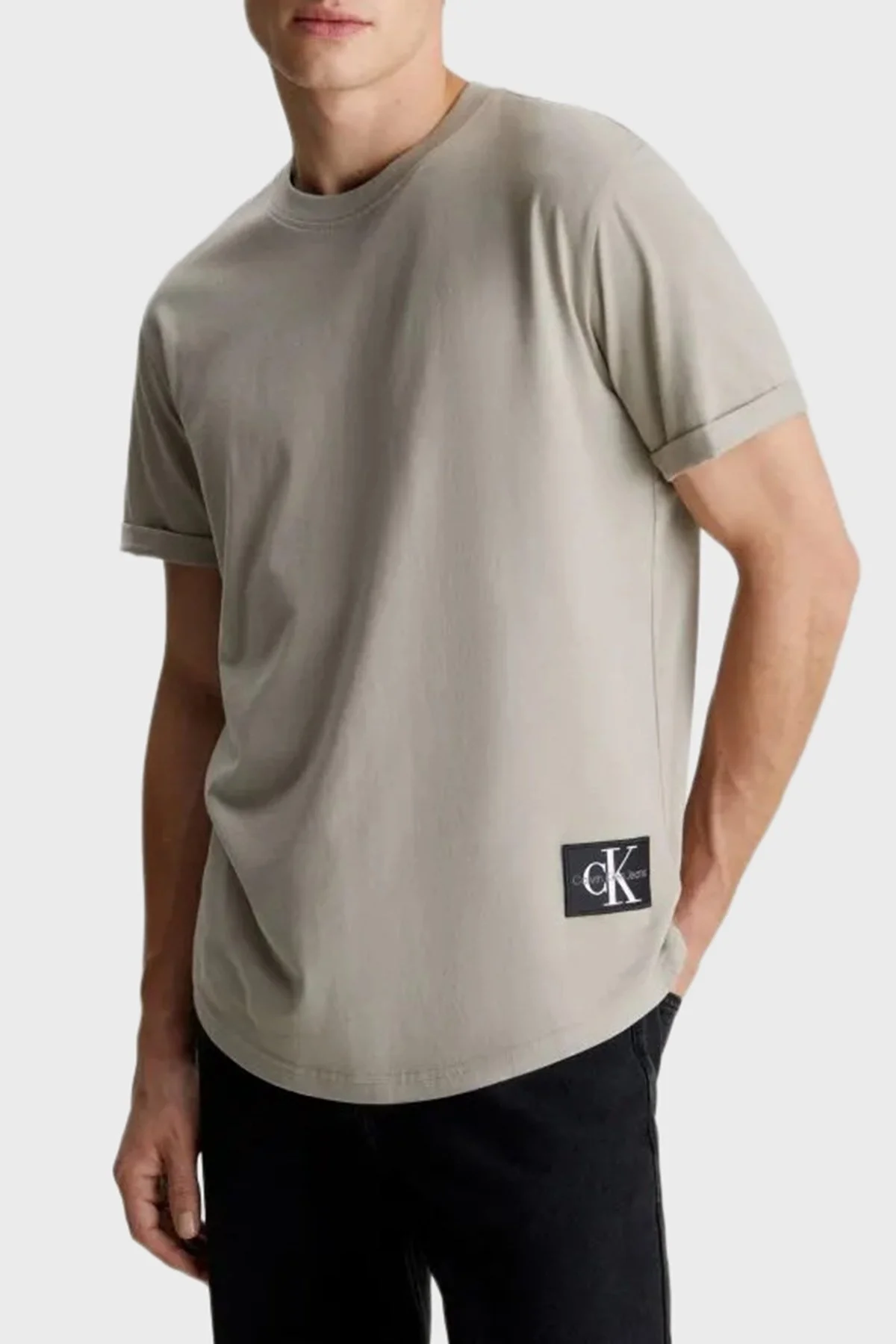 Calvin Klein Pamuklu Regular Fit Bisiklet Yaka J30J323482PBU Erkek T Shirt J30J323482 PBU GRİ - 6