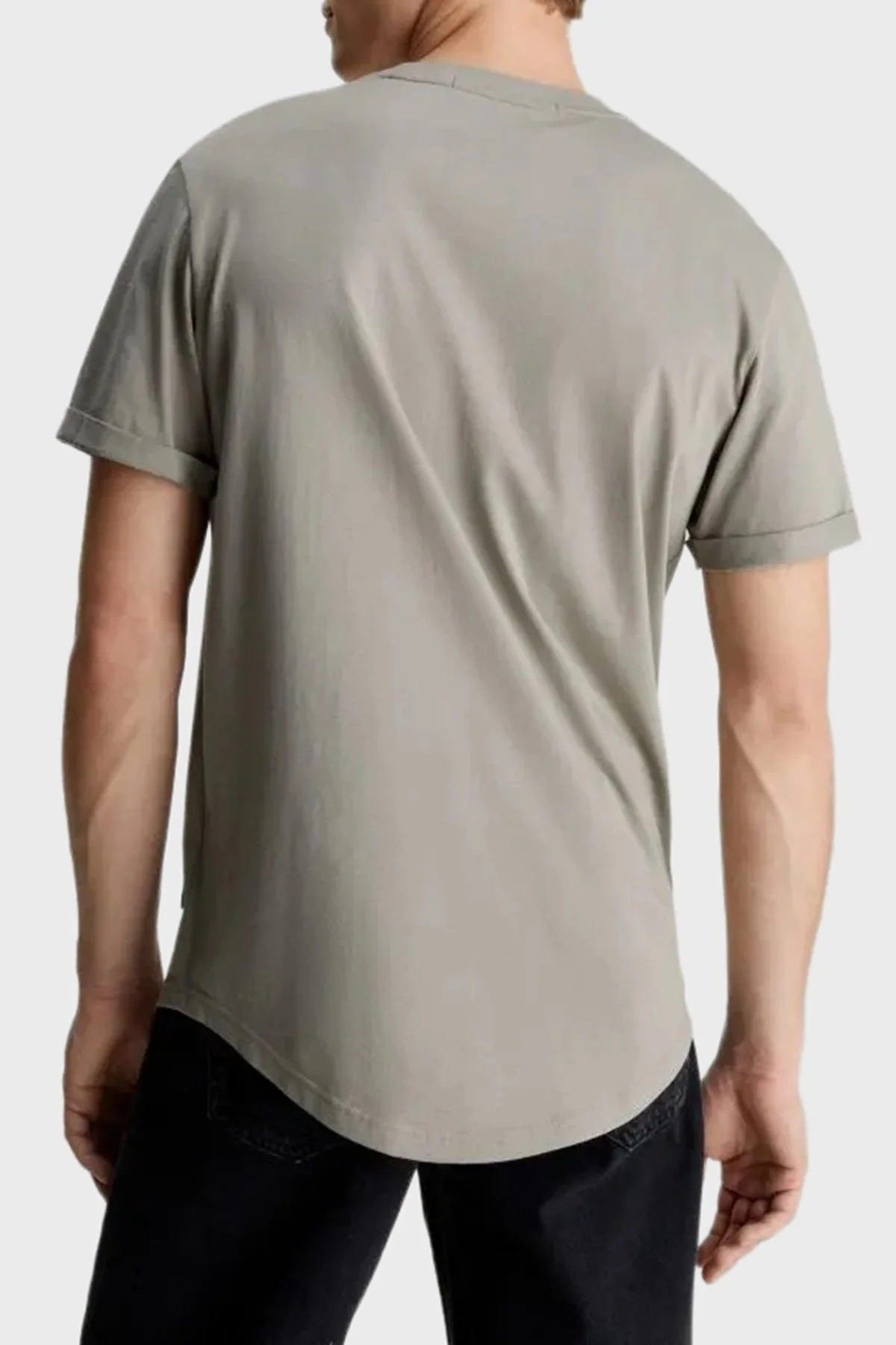 Calvin Klein Pamuklu Regular Fit Bisiklet Yaka J30J323482PBU Erkek T Shirt J30J323482 PBU GRİ - 8