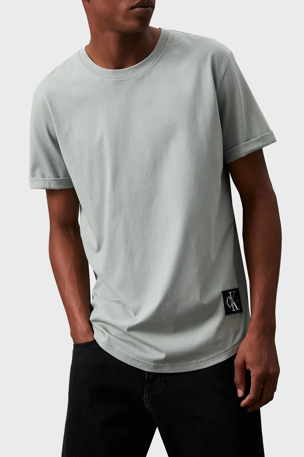 Calvin Klein Pamuklu Regular Fit Bisiklet Yaka J30J323482PFF Erkek T Shirt J30J323482 PFF MİNT - 1