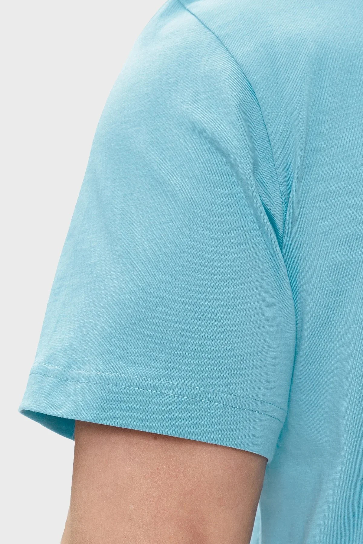 Calvin Klein Pamuklu Regular Fit Bisiklet Yaka J30J323483CEZ Erkek T Shirt J30J323483 CEZ MAVİ - 5