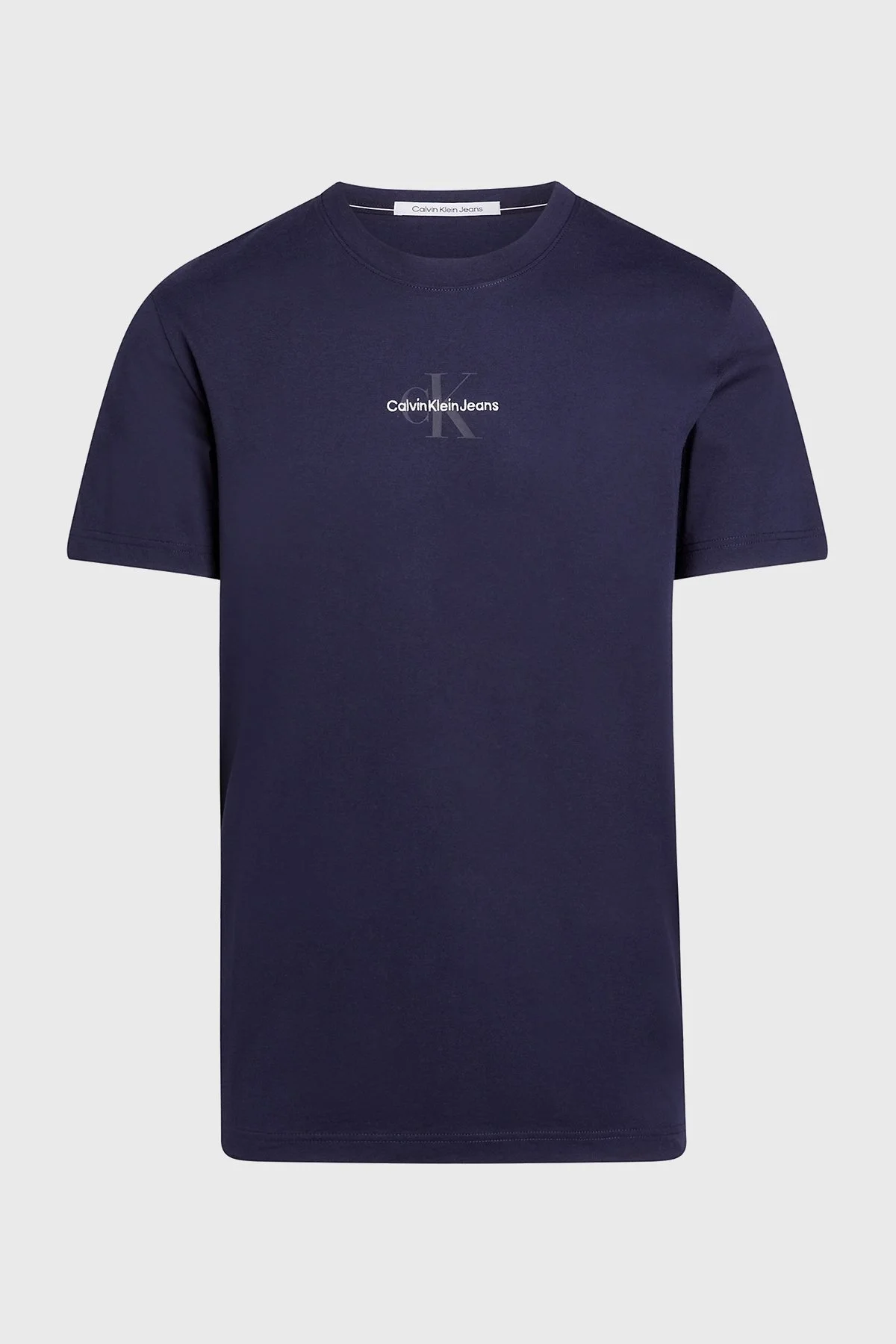 Calvin Klein Pamuklu Regular Fit Bisiklet Yaka J30J323483CHW Erkek T Shirt J30J323483 CHW LACİVERT - 5