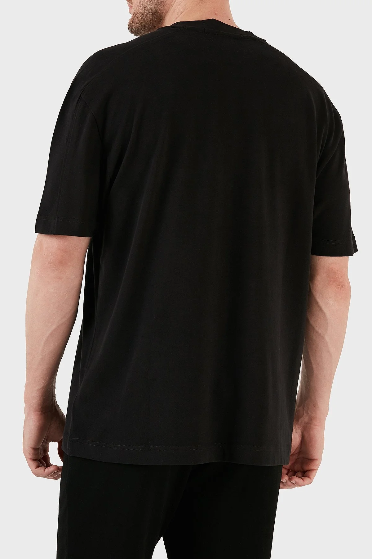 Calvin Klein Pamuklu Regular Fit Bisiklet Yaka J30J323494BEH Erkek T Shirt J30J323494 BEH SİYAH - 2