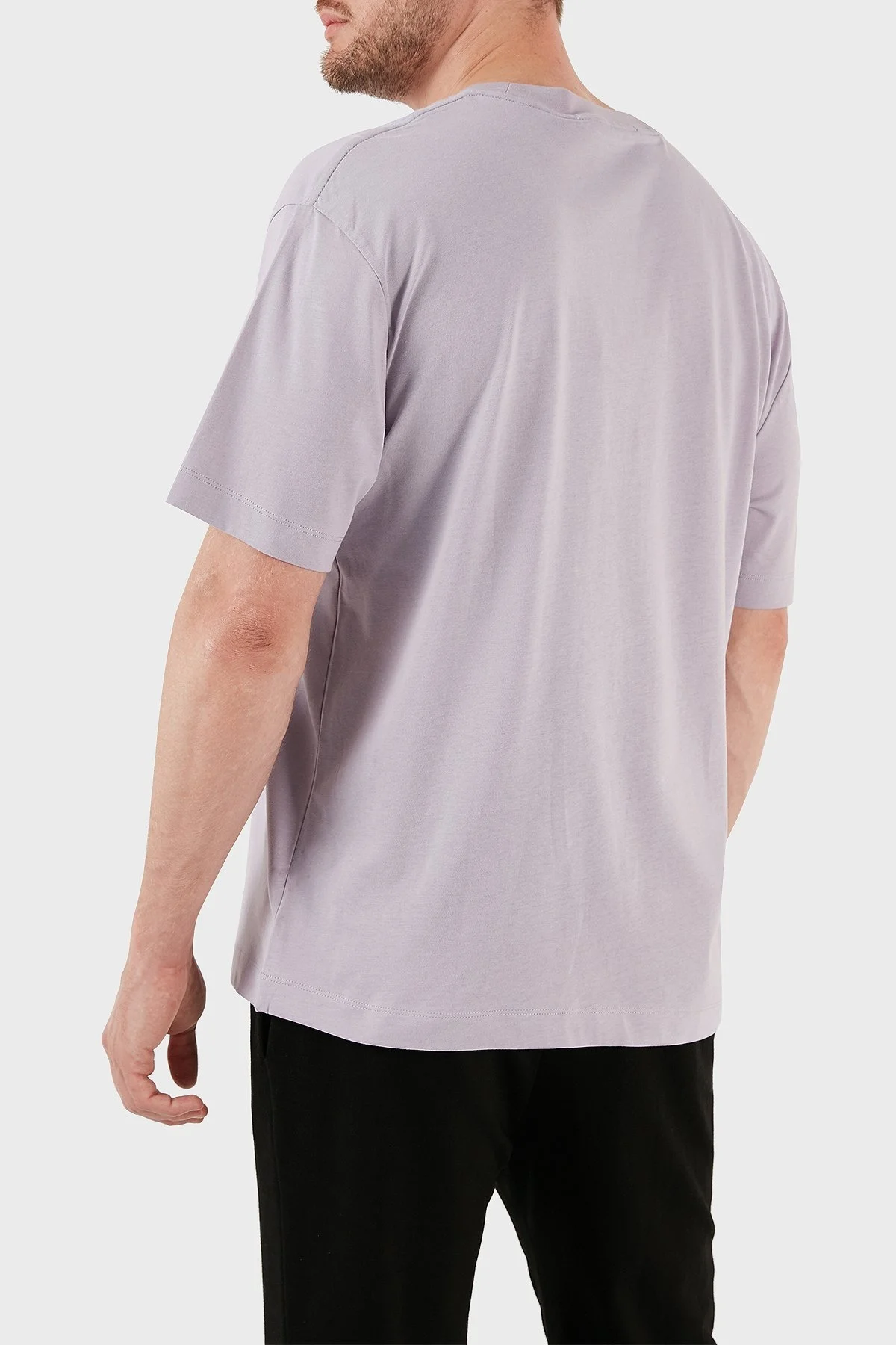 Calvin Klein Pamuklu Regular Fit Bisiklet Yaka J30J323759PC1 Erkek T Shirt J30J323759 PC1 MOR - 2