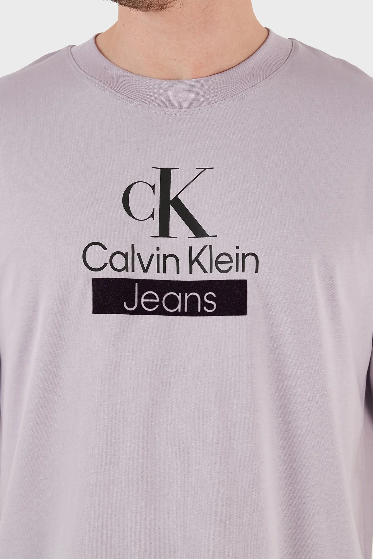 Calvin Klein Pamuklu Regular Fit Bisiklet Yaka J30J323759PC1 Erkek T Shirt J30J323759 PC1 MOR - 6
