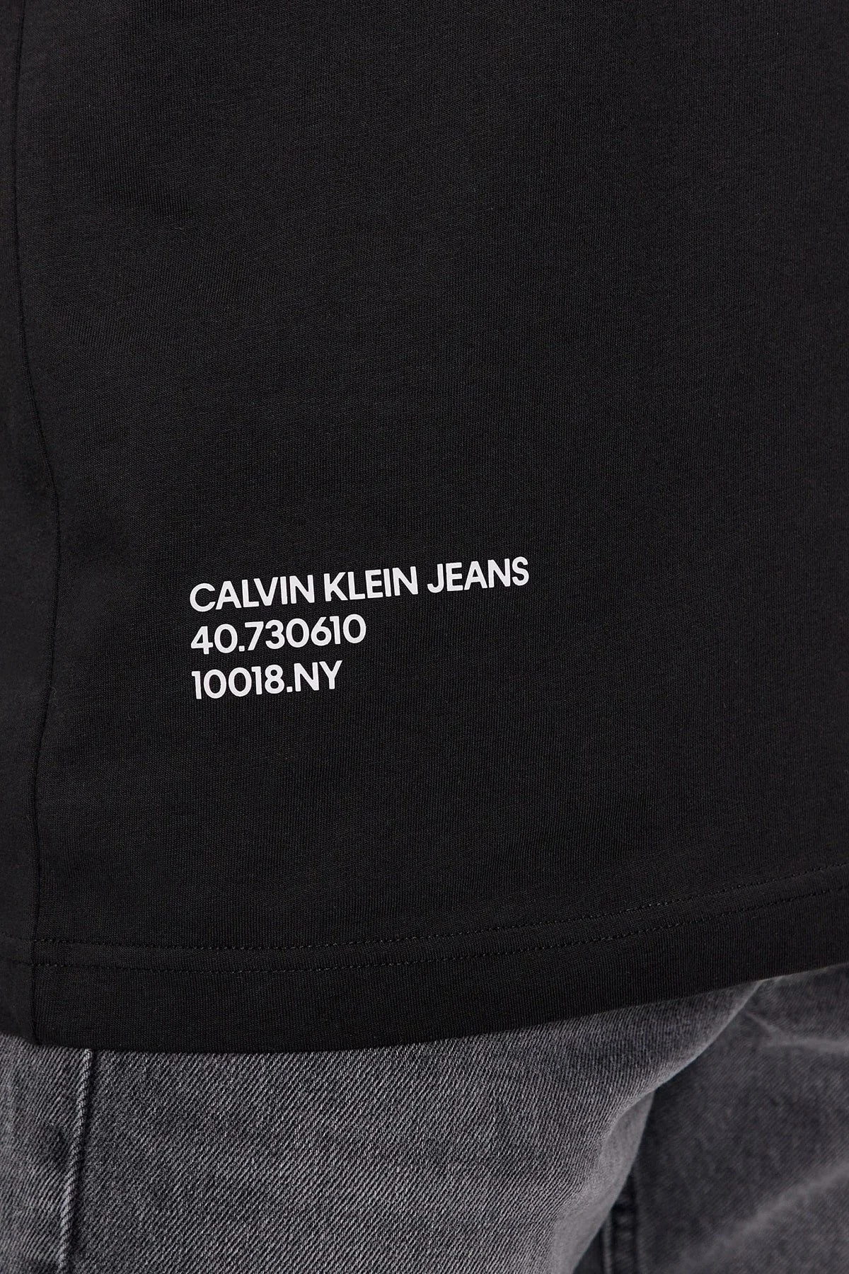 Calvin Klein Pamuklu Regular Fit Bisiklet Yaka J30J325065BEH Erkek T Shirt J30J325065 BEH SİYAH - 4