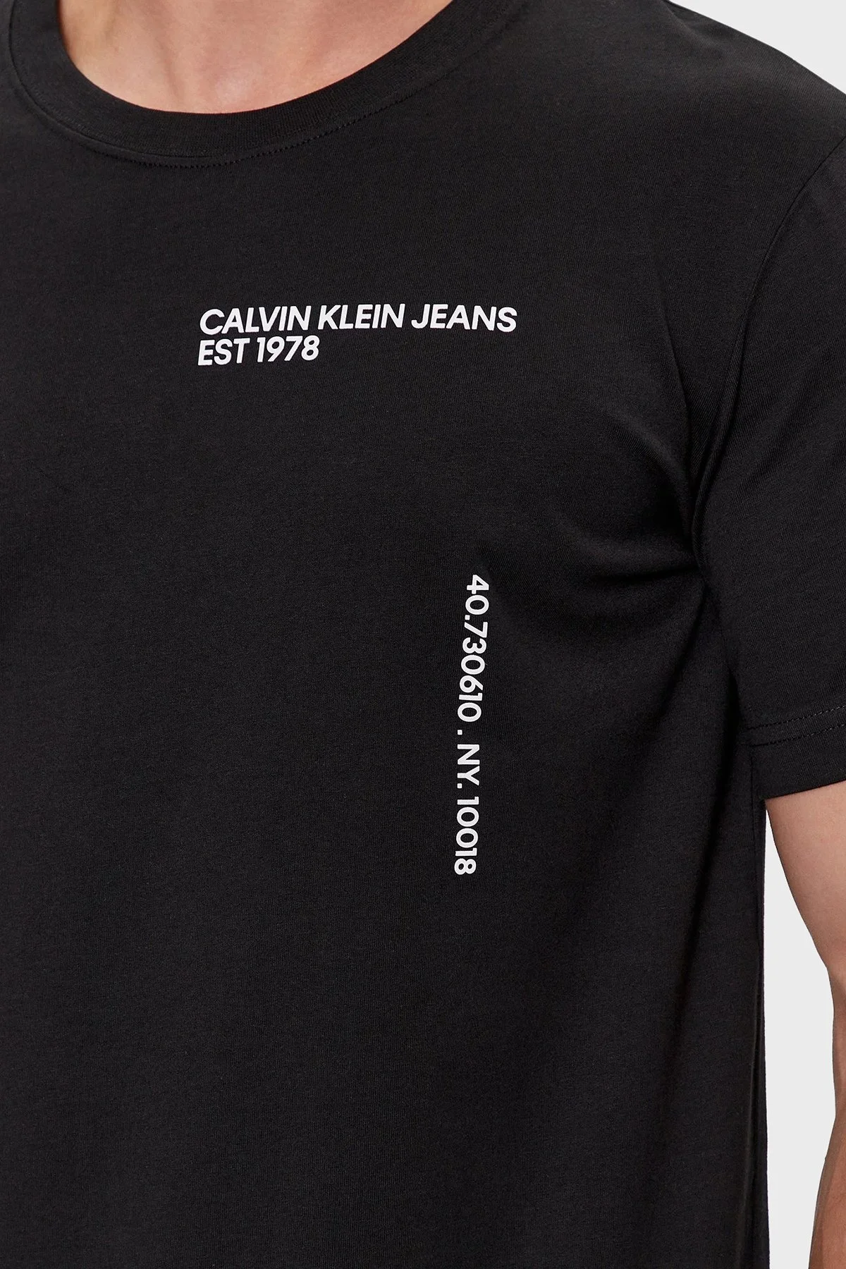 Calvin Klein Pamuklu Regular Fit Bisiklet Yaka J30J325065BEH Erkek T Shirt J30J325065 BEH SİYAH - 5