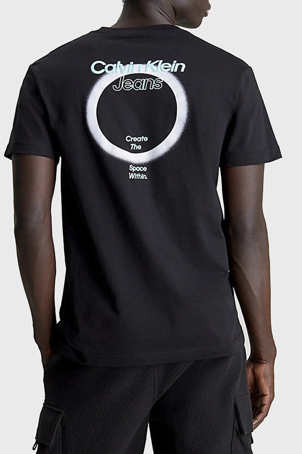 Calvin Klein Pamuklu Regular Fit Bisiklet Yaka J30J325186BEH Erkek T Shirt J30J325186 BEH SİYAH - 2