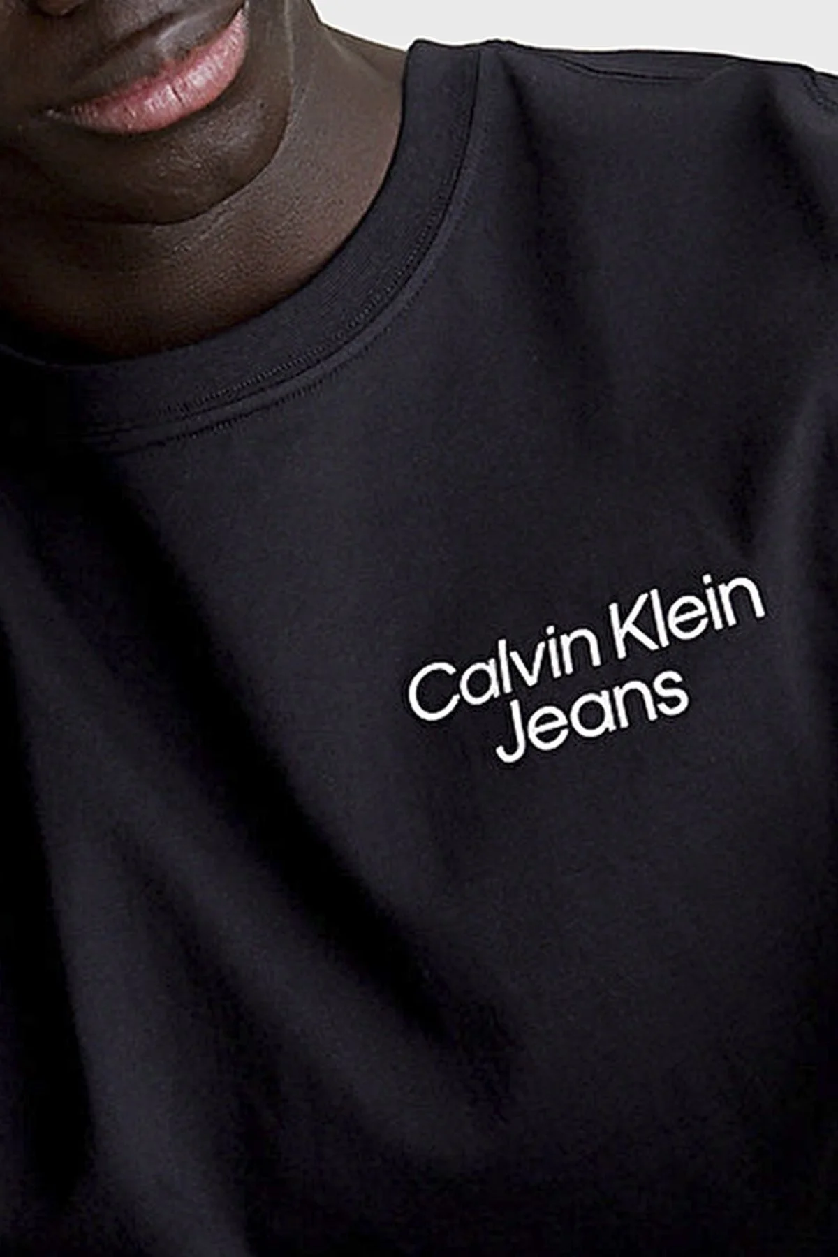Calvin Klein Pamuklu Regular Fit Bisiklet Yaka J30J325186BEH Erkek T Shirt J30J325186 BEH SİYAH - 4