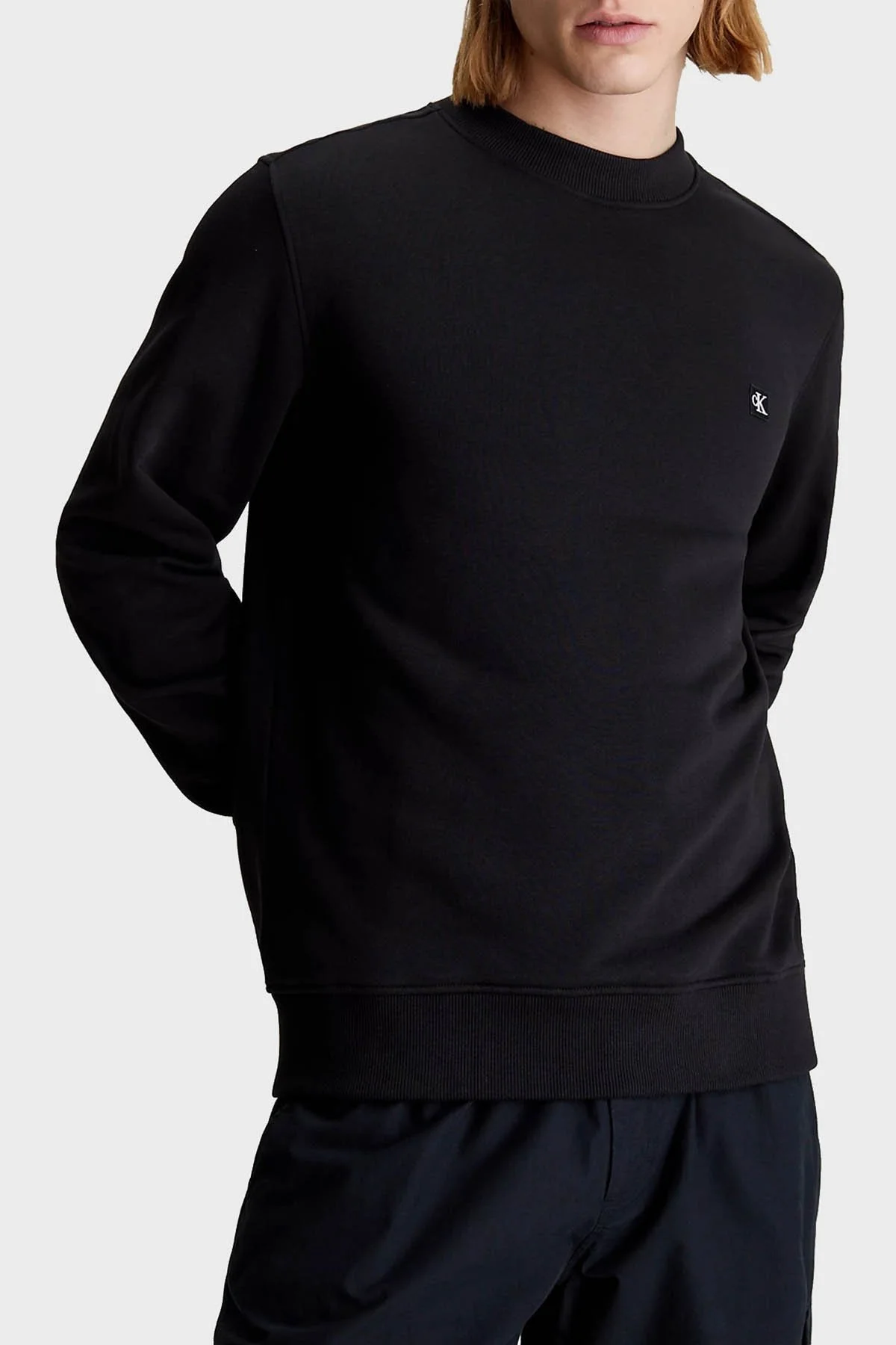 Calvin Klein Pamuklu Regular Fit Bisiklet Yaka J30J325270BEH Erkek Sweat J30J325270 BEH SİYAH - 1