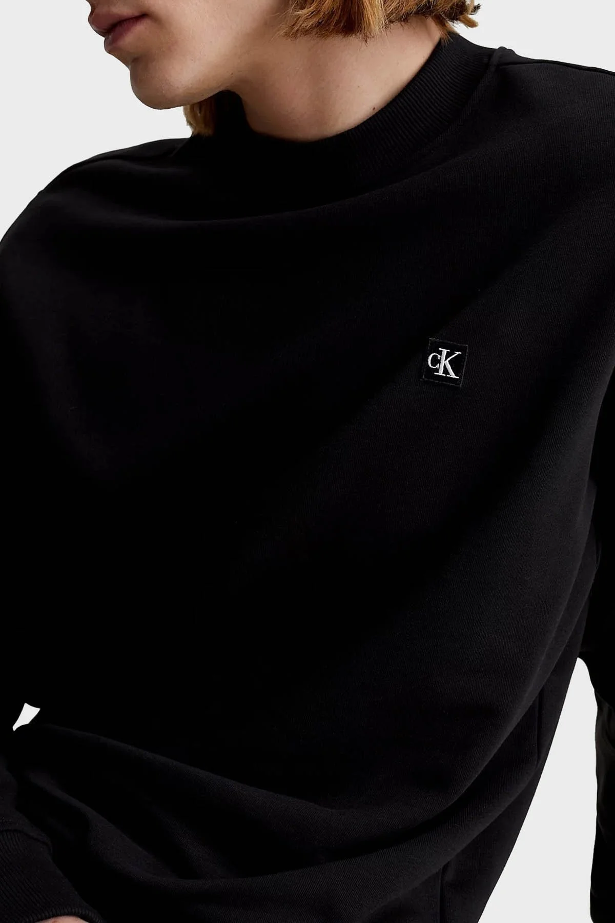 Calvin Klein Pamuklu Regular Fit Bisiklet Yaka J30J325270BEH Erkek Sweat J30J325270 BEH SİYAH - 3