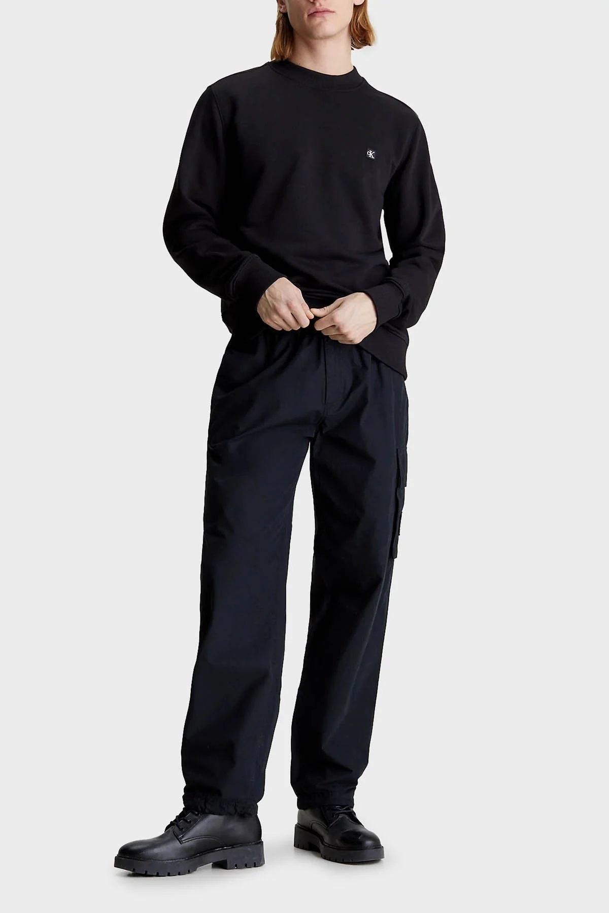 Calvin Klein Pamuklu Regular Fit Bisiklet Yaka J30J325270BEH Erkek Sweat J30J325270 BEH SİYAH - 6