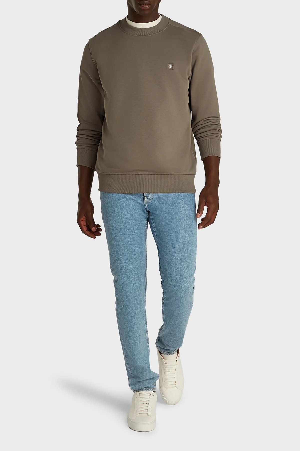 Calvin Klein Pamuklu Regular Fit Bisiklet Yaka J30J325270PBX Erkek Sweat J30J325270 PBX KAHVE - 3