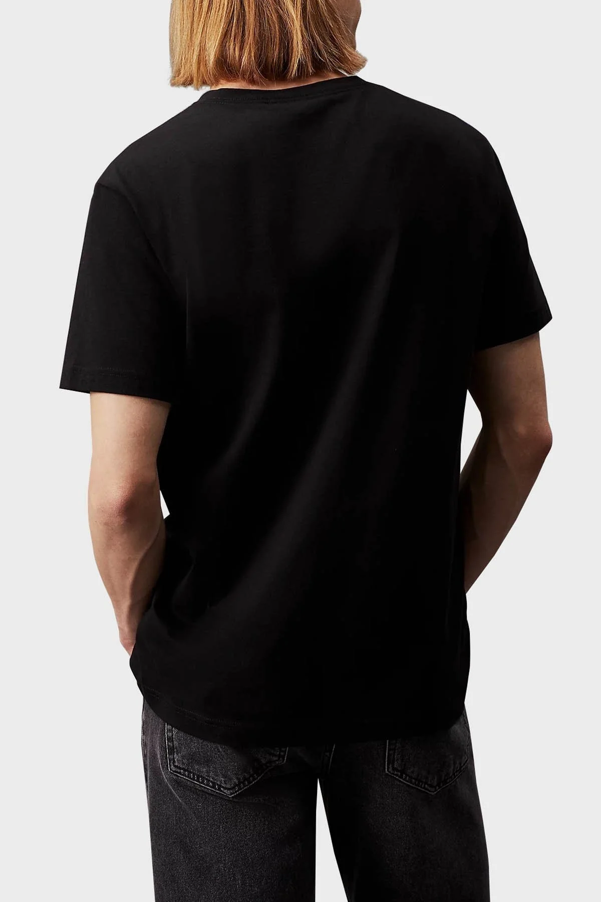 Calvin Klein Pamuklu Regular Fit Bisiklet Yaka J30J325498BEH Erkek T Shirt J30J325498 BEH SİYAH - 2