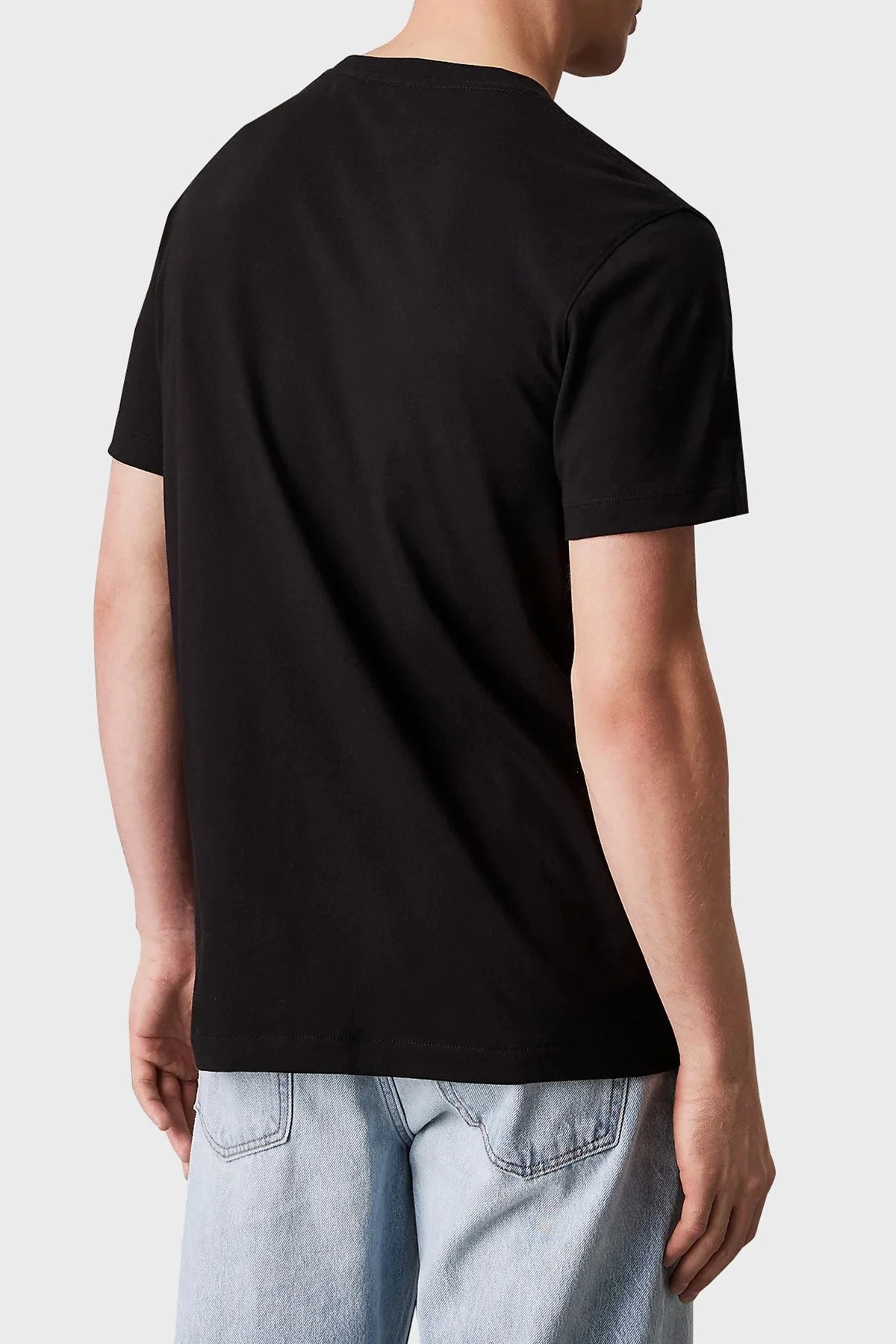 Calvin Klein Pamuklu Regular Fit Bisiklet Yaka J30J326159BEH Erkek T Shirt J30J326159 BEH SİYAH - 7