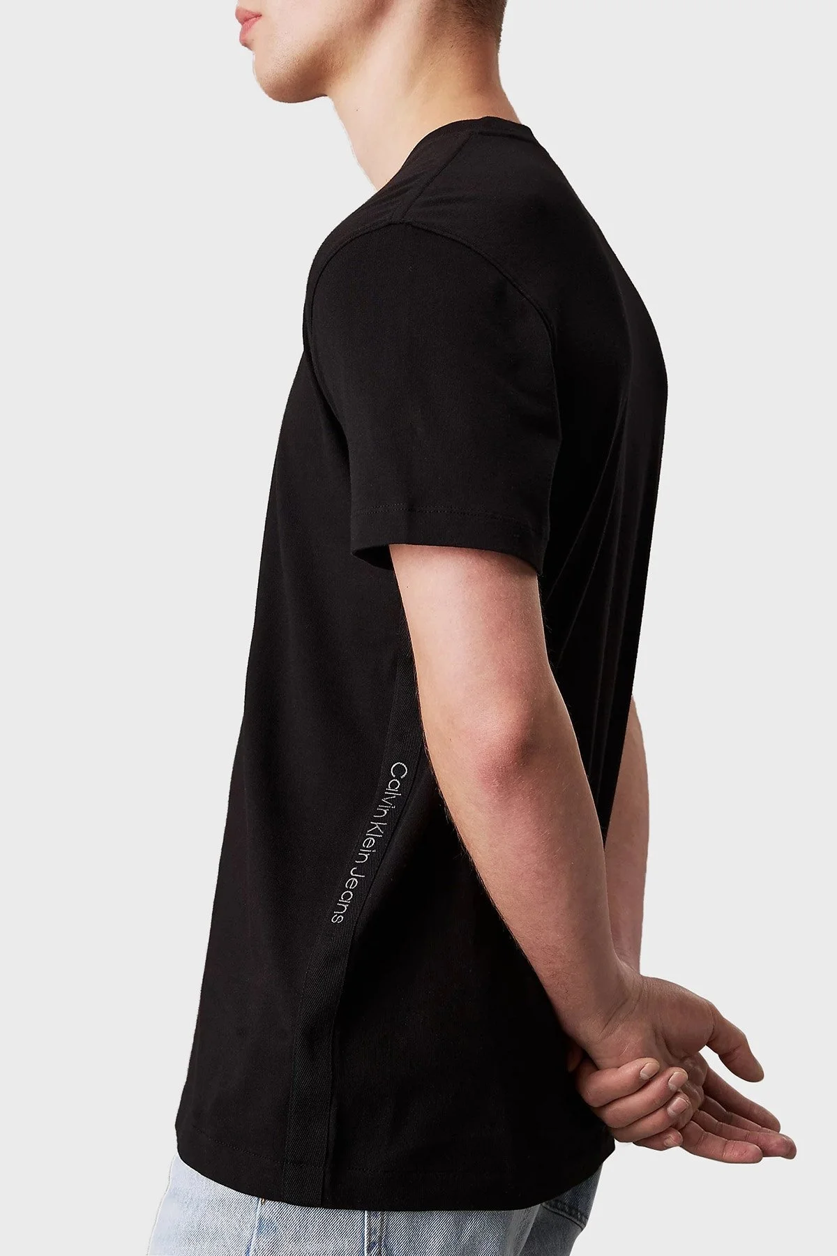 Calvin Klein Pamuklu Regular Fit Bisiklet Yaka J30J326159BEH Erkek T Shirt J30J326159 BEH SİYAH - 8