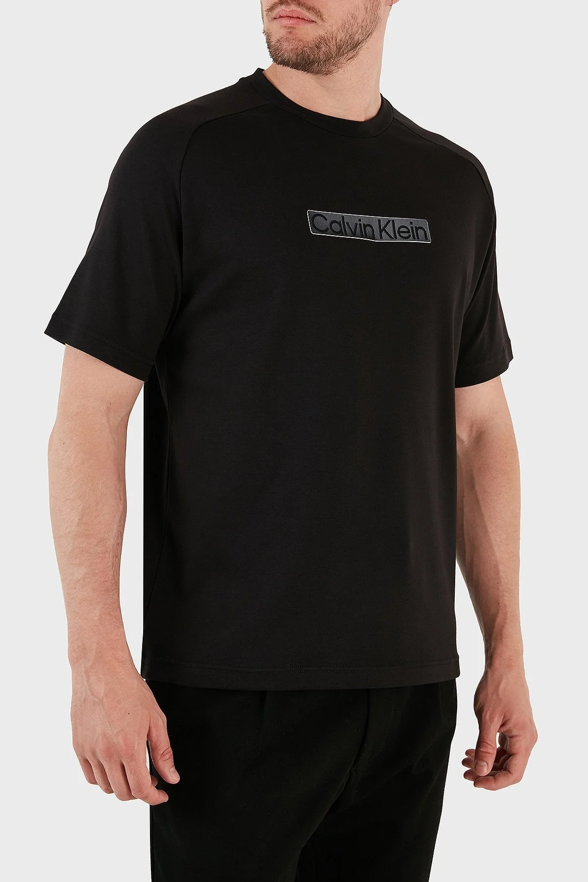 Calvin Klein Pamuklu Regular Fit Bisiklet Yaka K10K111561BEH Erkek T Shirt K10K111561 BEH SİYAH - 3