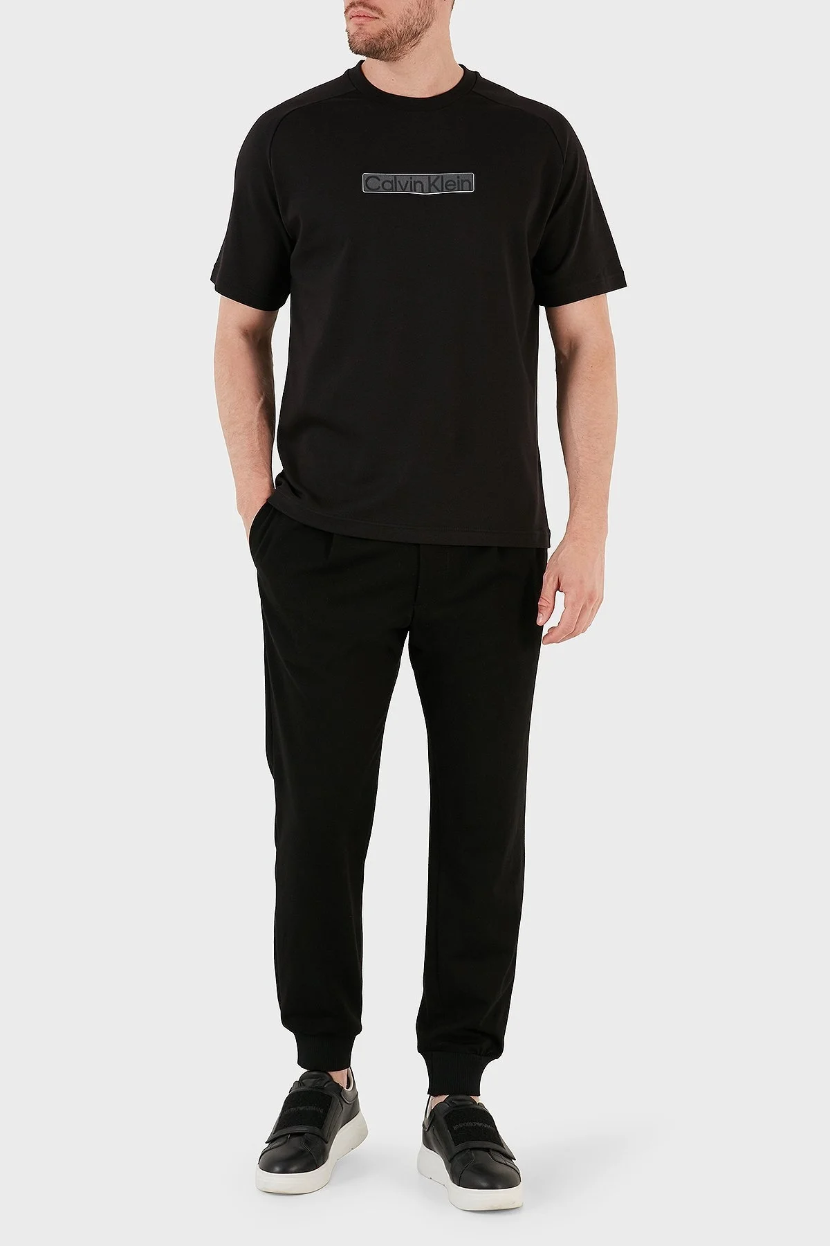 Calvin Klein Pamuklu Regular Fit Bisiklet Yaka K10K111561BEH Erkek T Shirt K10K111561 BEH SİYAH - 5