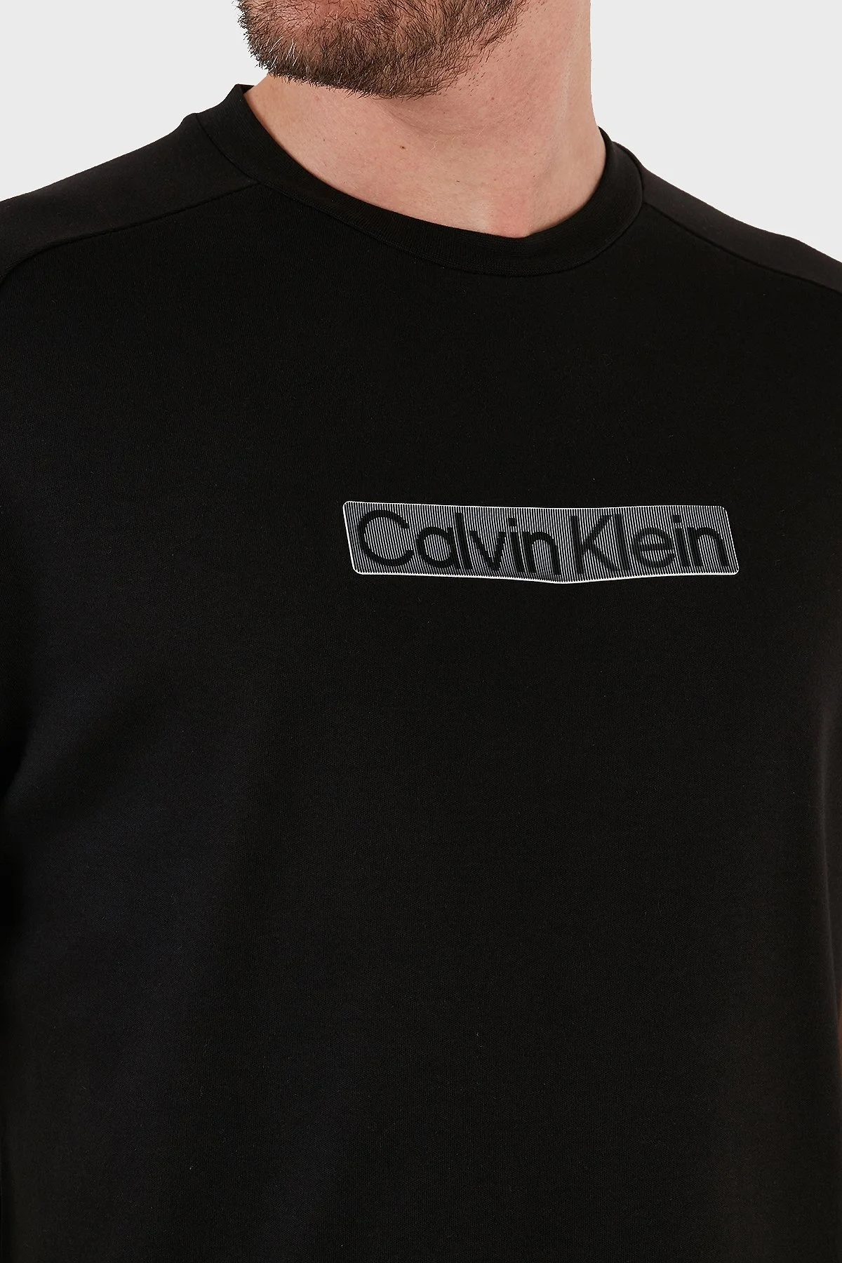 Calvin Klein Pamuklu Regular Fit Bisiklet Yaka K10K111561BEH Erkek T Shirt K10K111561 BEH SİYAH - 6