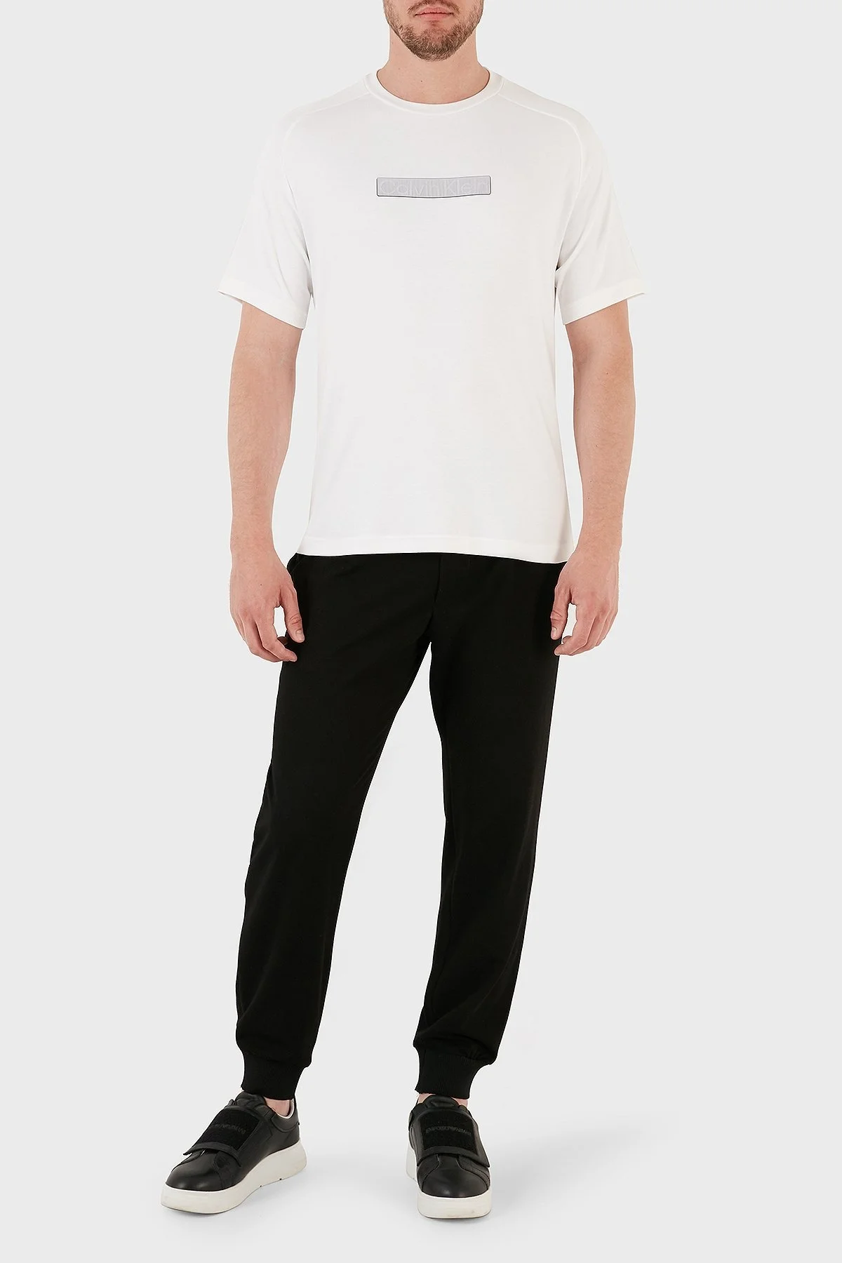 Calvin Klein Pamuklu Regular Fit Bisiklet Yaka K10K111561YAF Erkek T Shirt K10K111561 YAF BEYAZ - 5