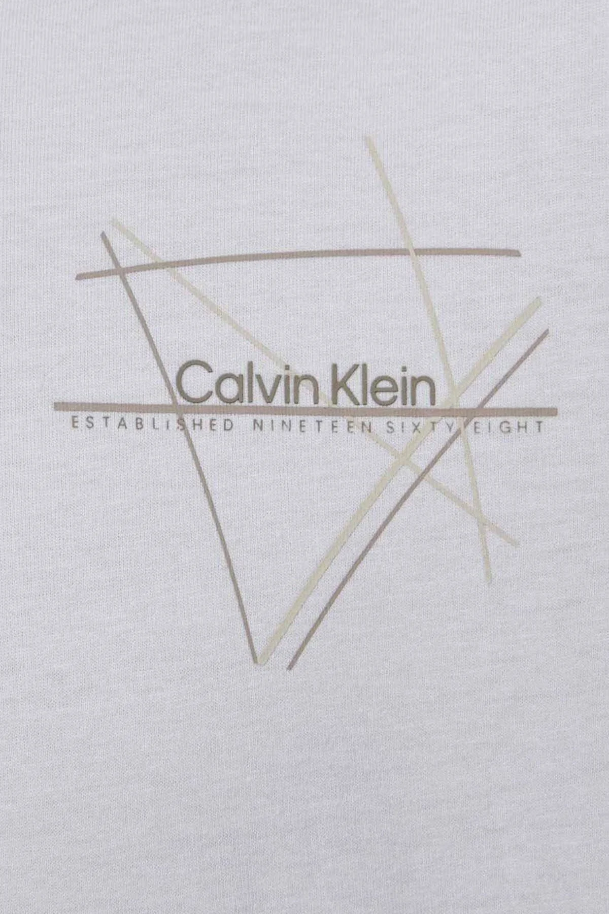 Calvin Klein Pamuklu Regular Fit Bisiklet Yaka K10K112482YAF Erkek T Shirt K10K112482 YAF BEYAZ - 4