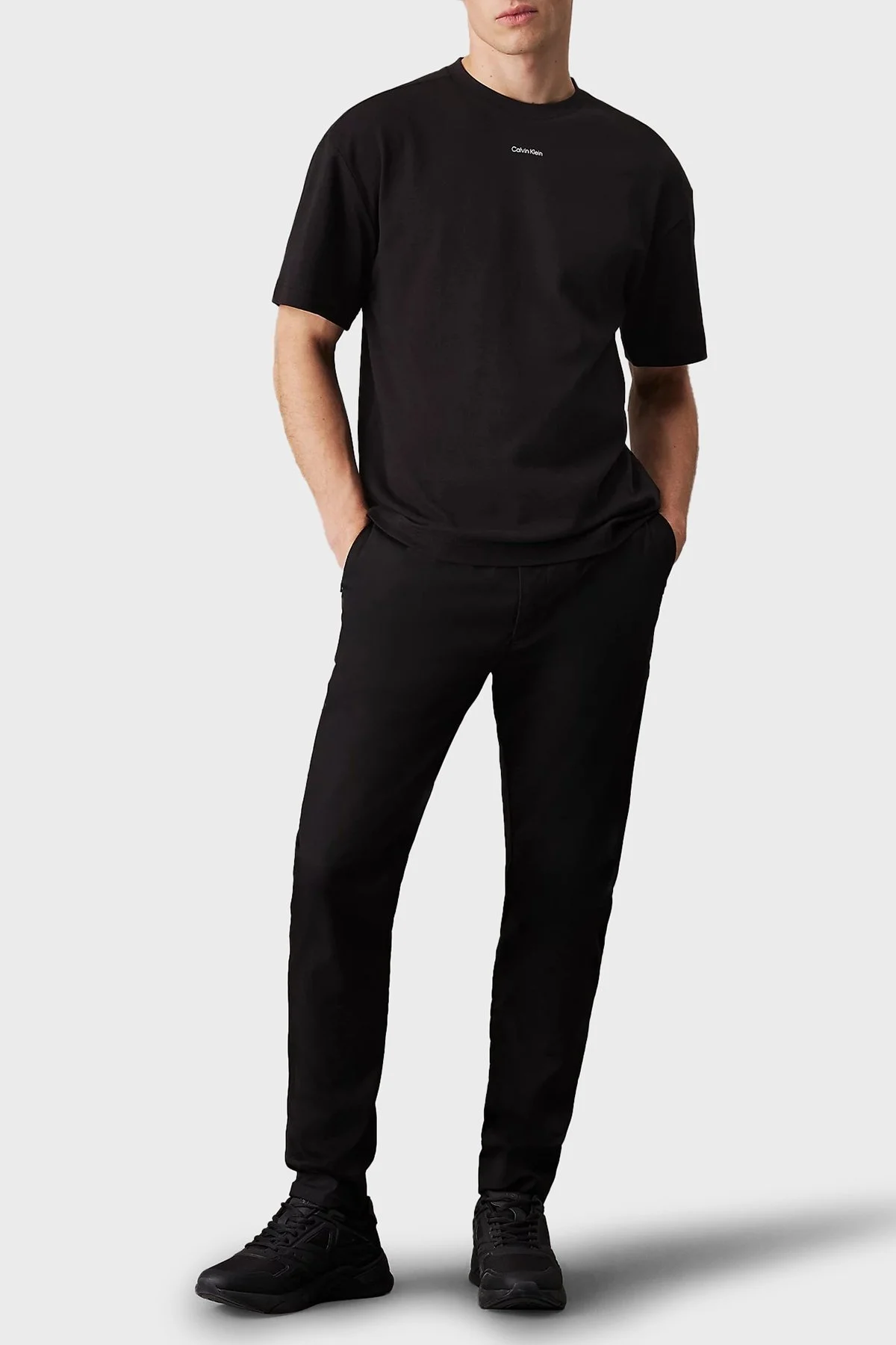 Calvin Klein Pamuklu Regular Fit Bisiklet Yaka K10K112487BEH Erkek T Shirt K10K112487 BEH SİYAH - 2