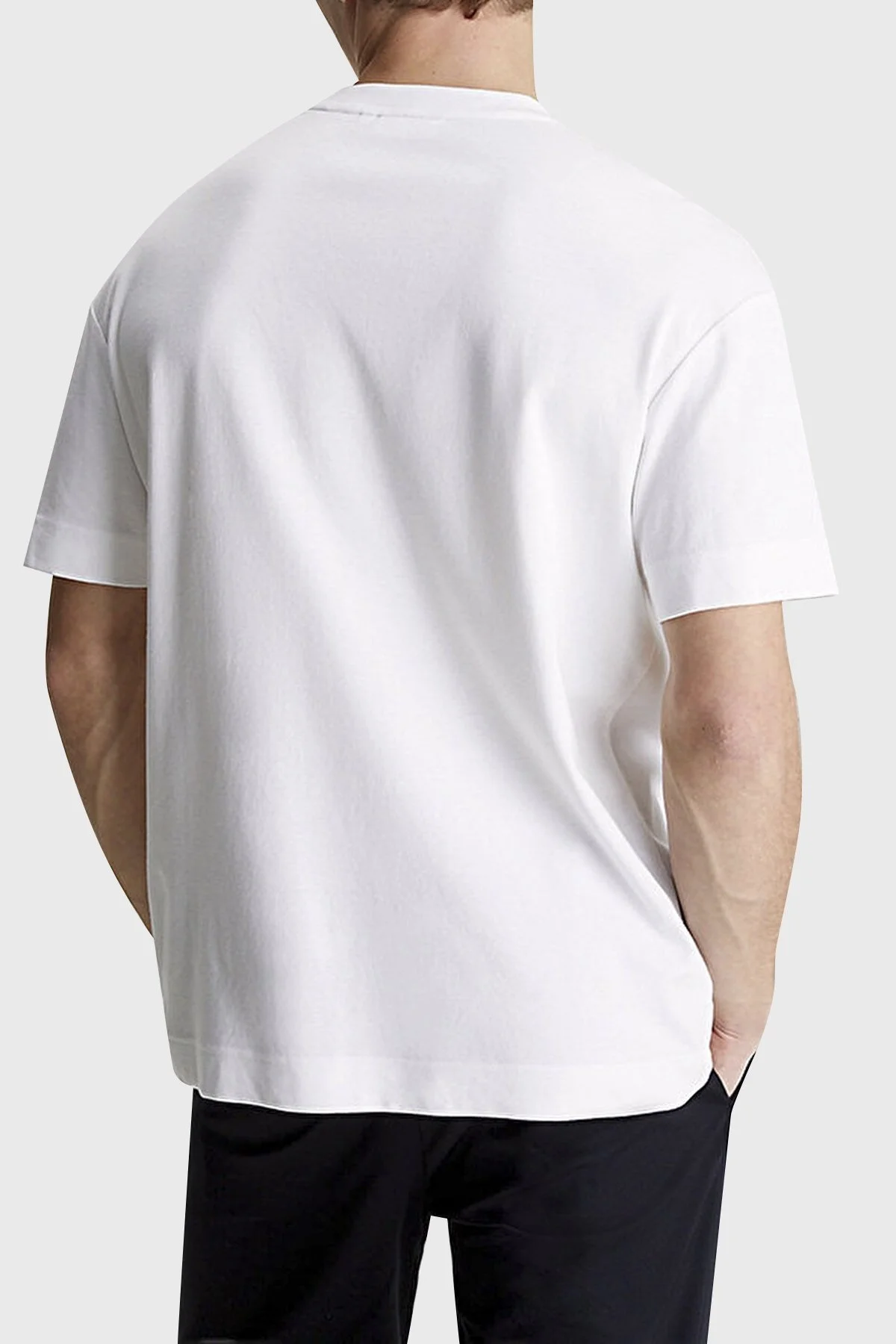 Calvin Klein Pamuklu Regular Fit Bisiklet Yaka K10K112487YAF Erkek T Shirt K10K112487 YAF BEYAZ - 2